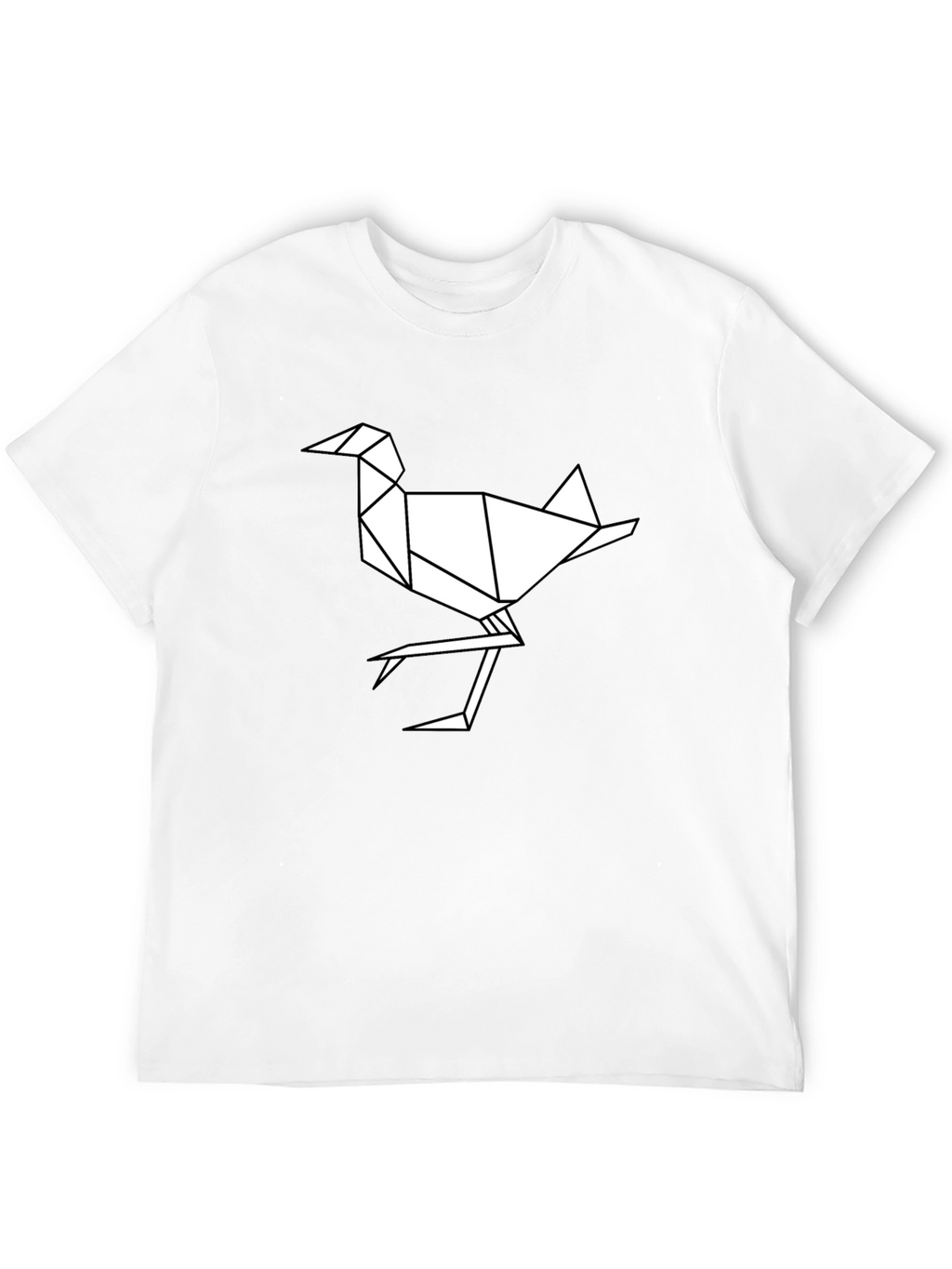 Origami Bird Graphic T-Shirt - Modern Geometric Design