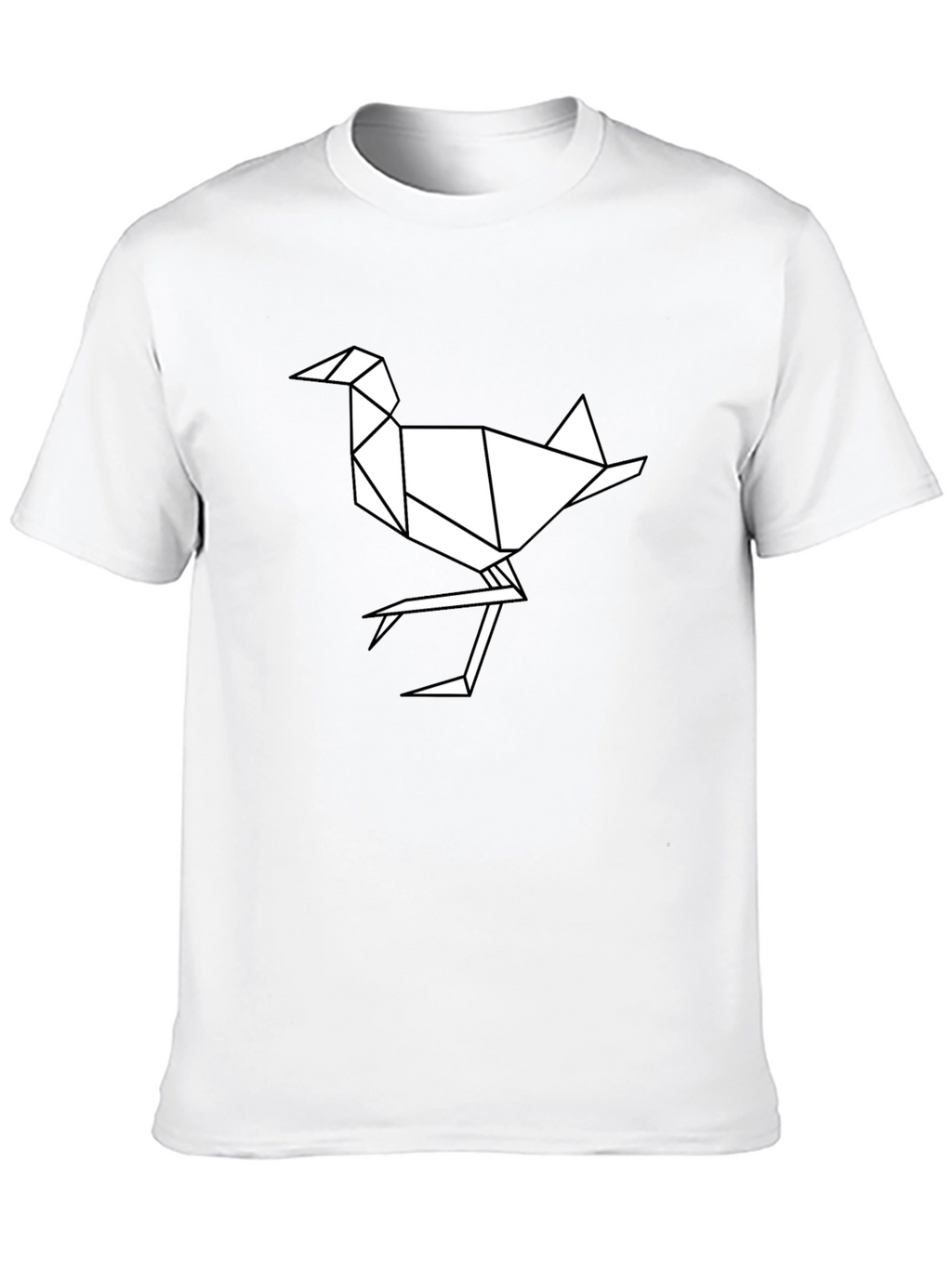 Origami Bird Graphic T-Shirt - Modern Geometric Design