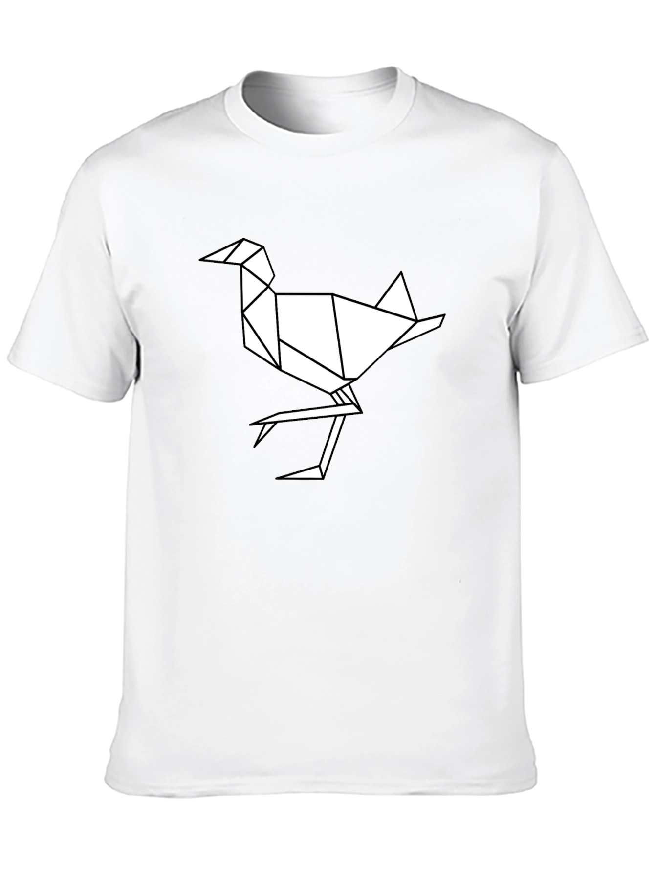 Origami Bird Graphic T-Shirt - Modern Geometric Design