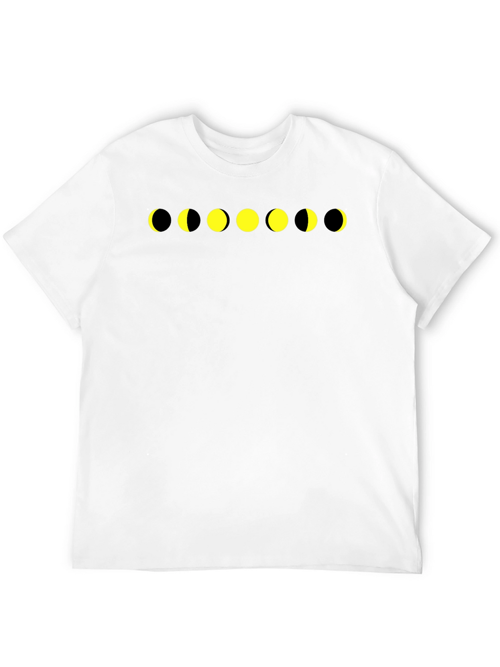 Lunar Phase Graphic Tee - Black Cotton T-Shirt