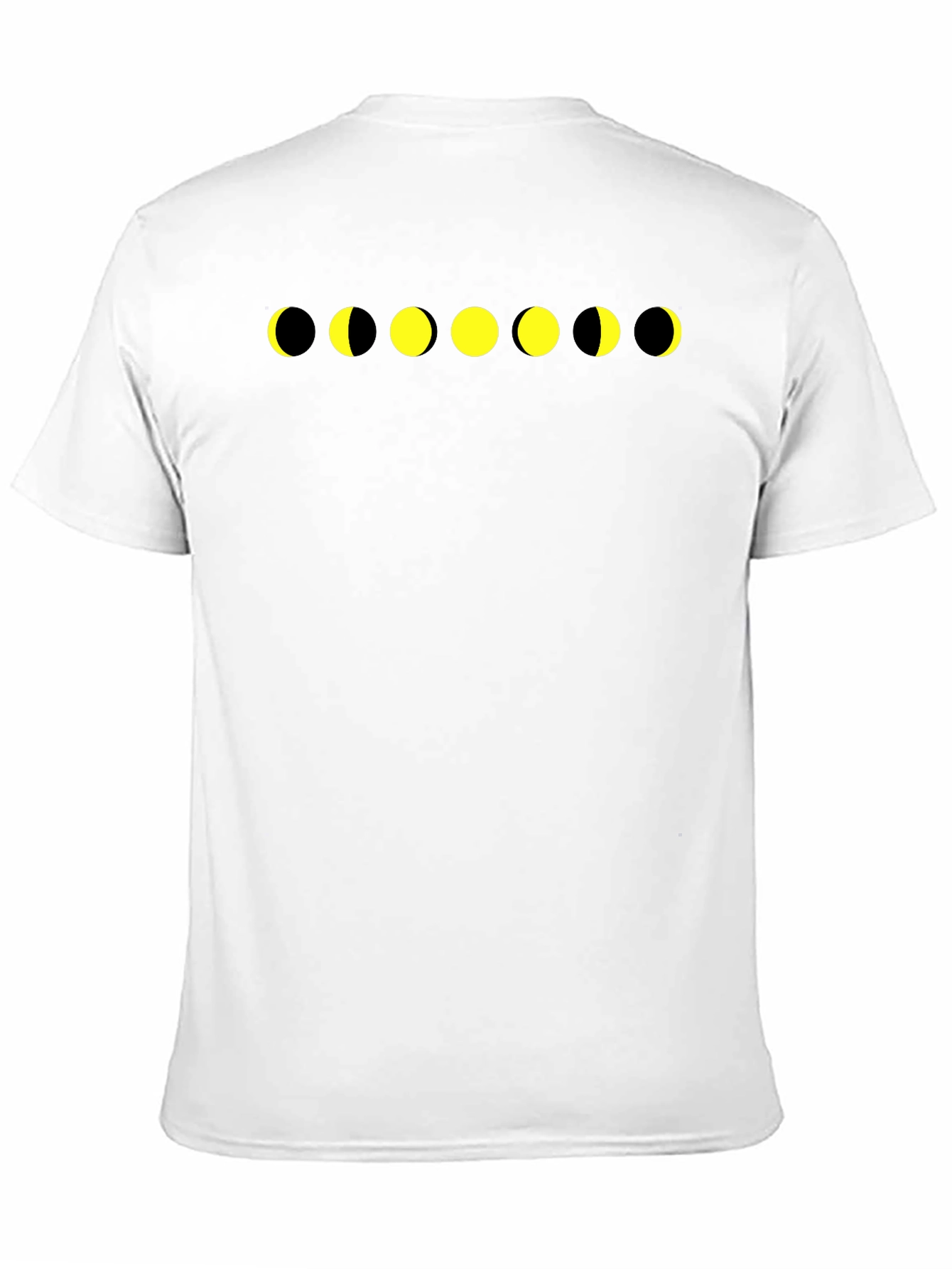 Lunar Phase Graphic Tee - Black Cotton T-Shirt