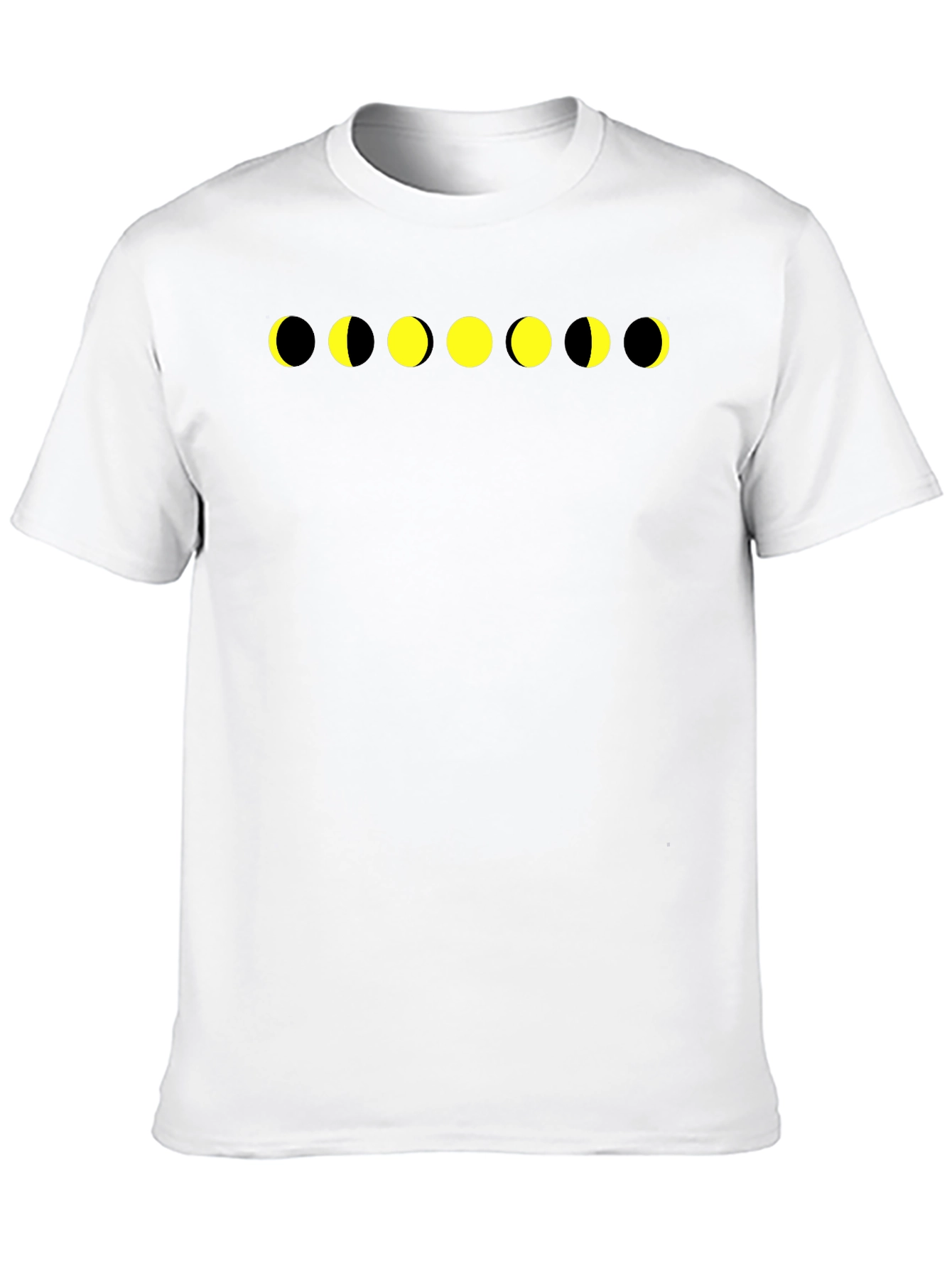 Lunar Phase Graphic Tee - Black Cotton T-Shirt