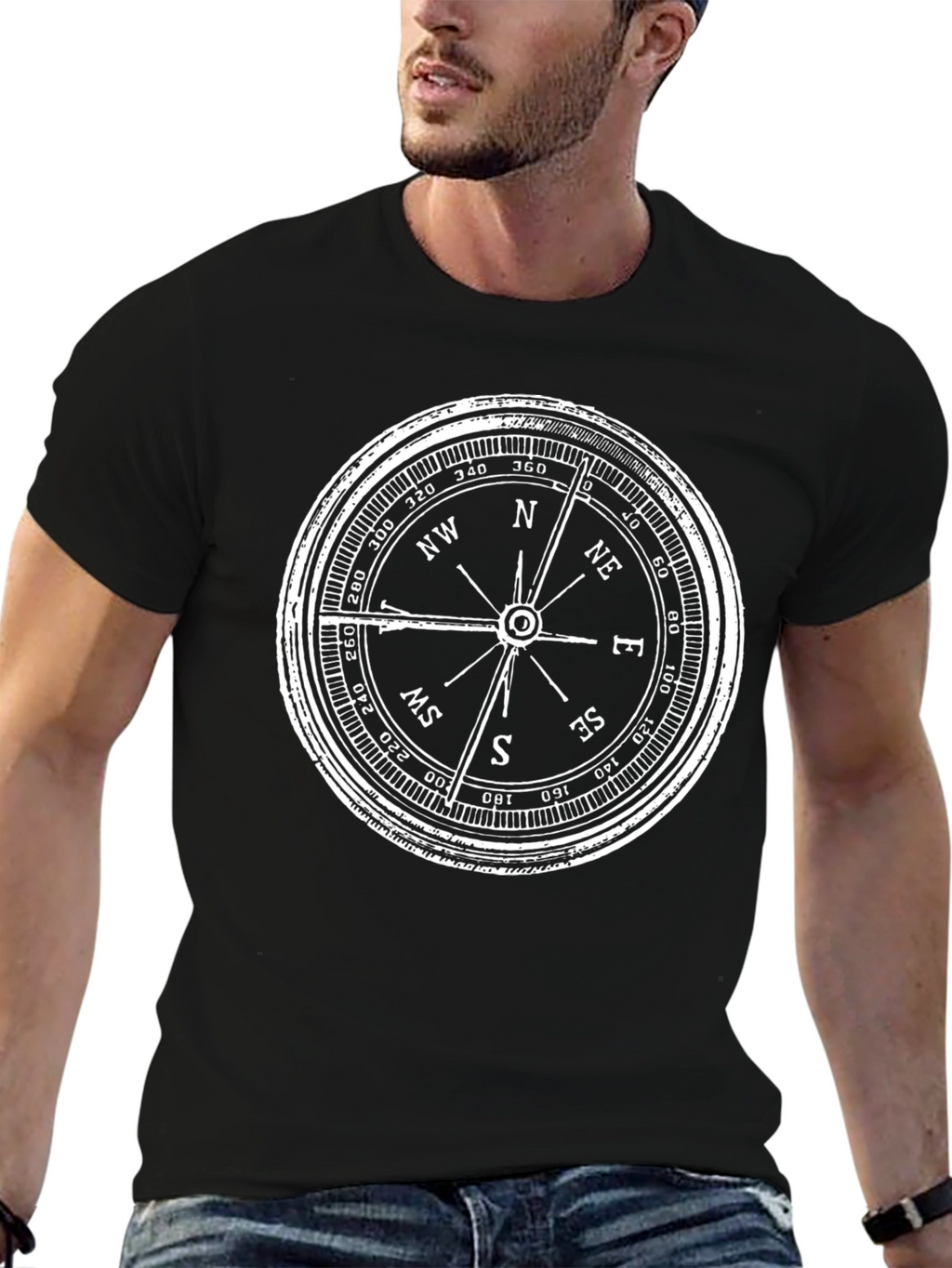 Black Compass Graphic Tee - Adventure Ready