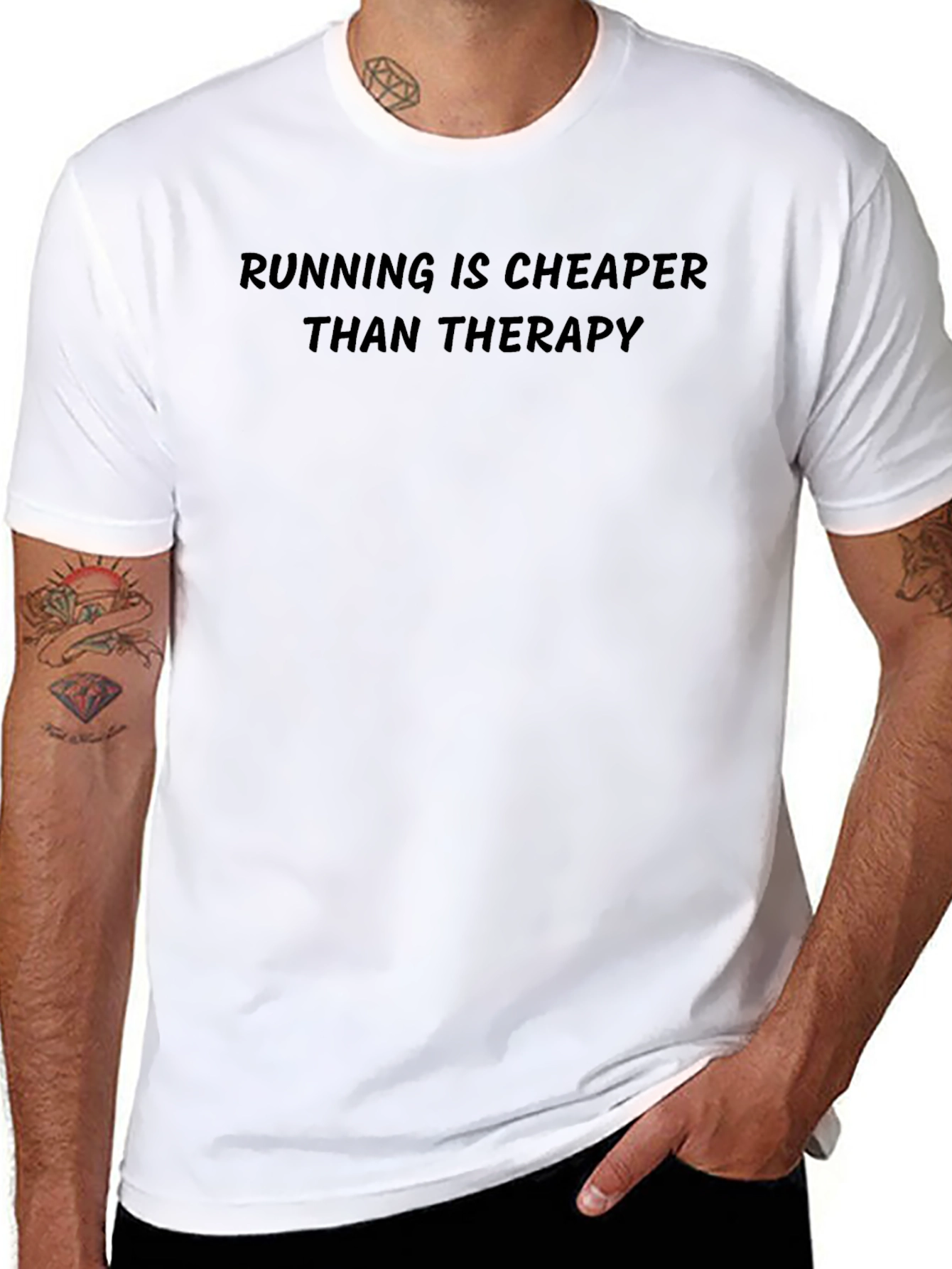 Running is Cheaper Than Therapy Tee