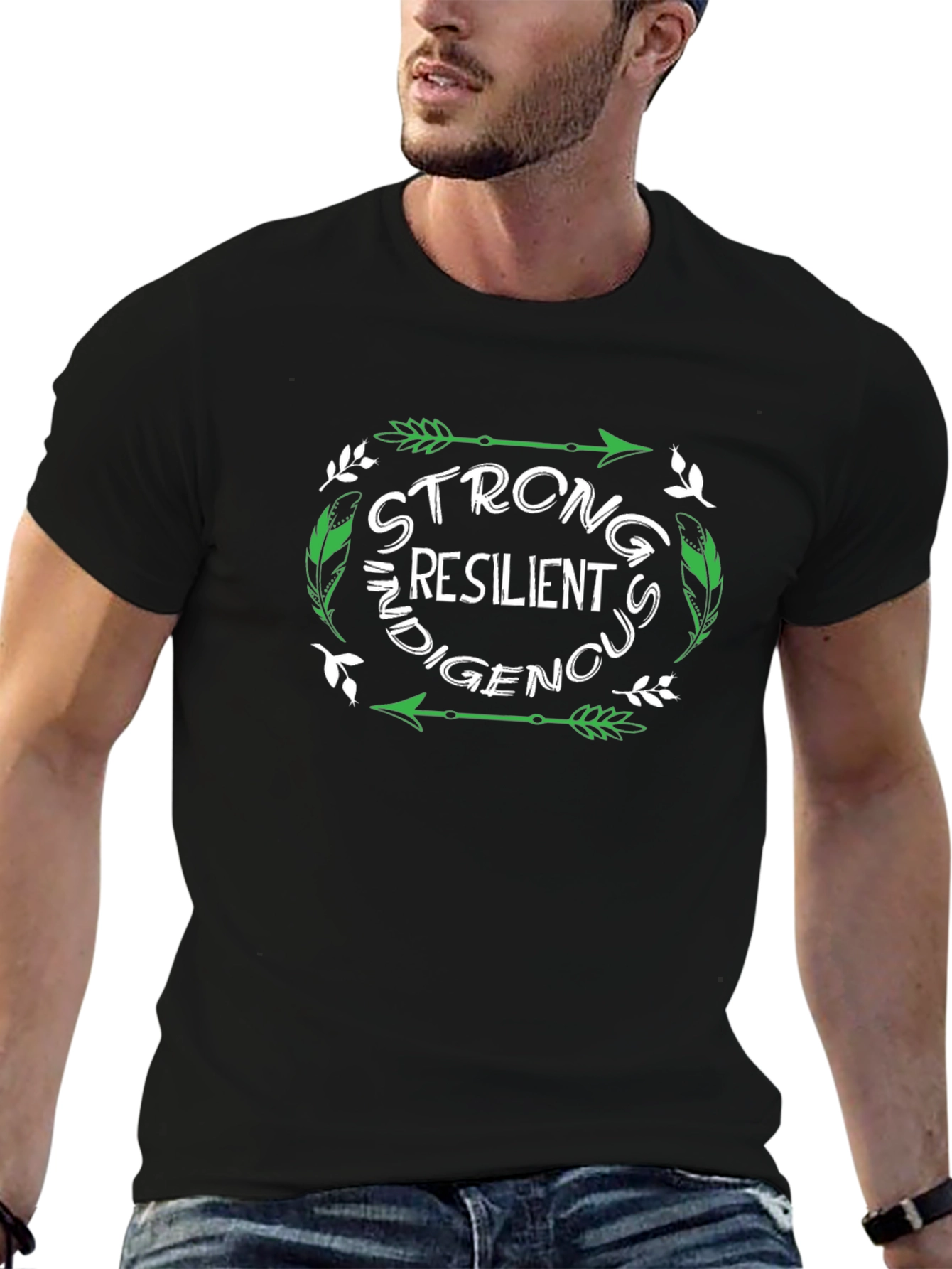 Strong Resilient Indigenous Black Graphic Tee