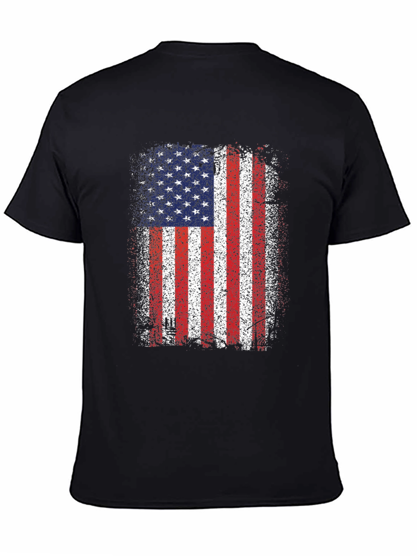 American Flag Distressed Graphic T-Shirt