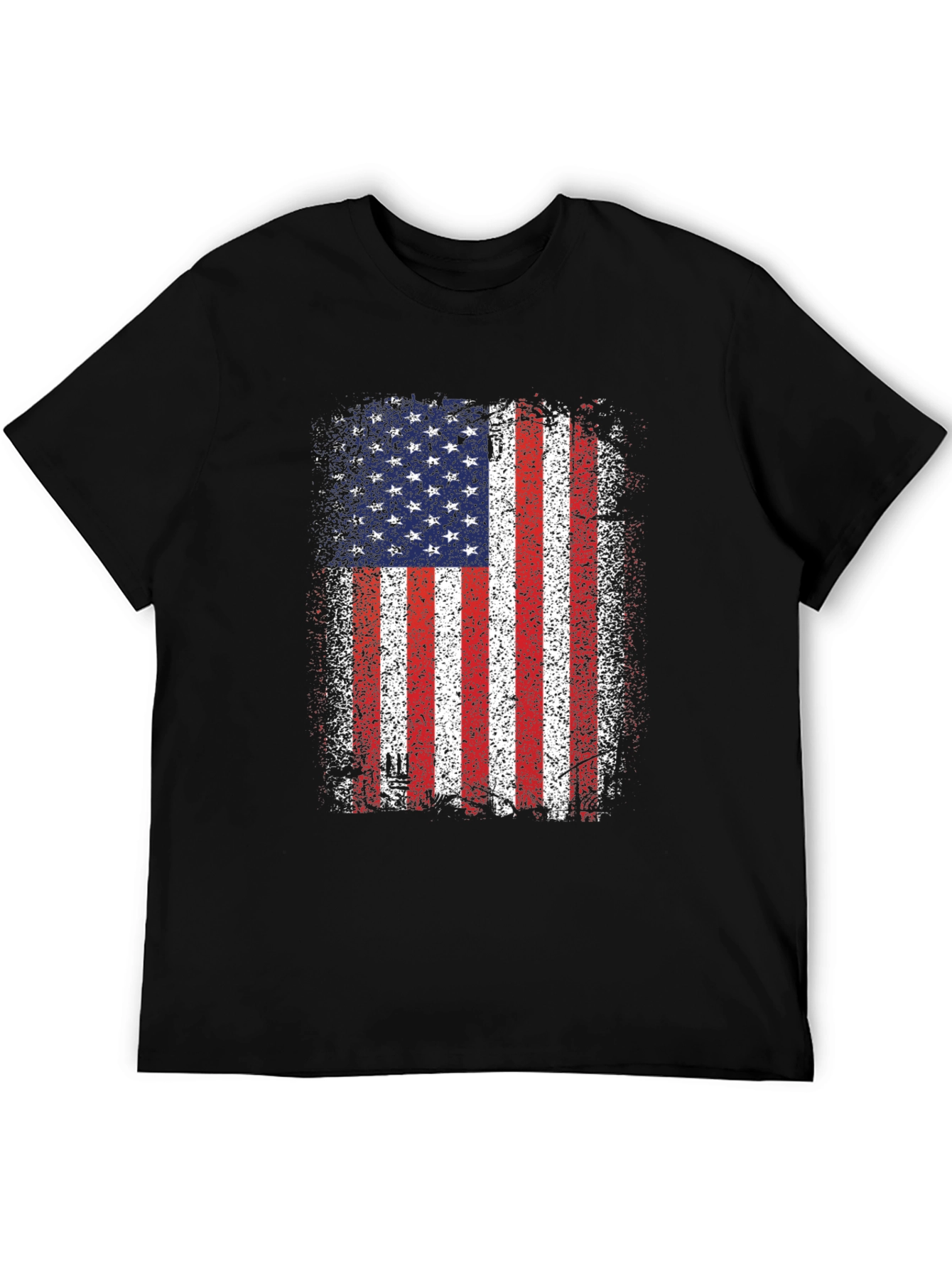 American Flag Distressed Graphic T-Shirt