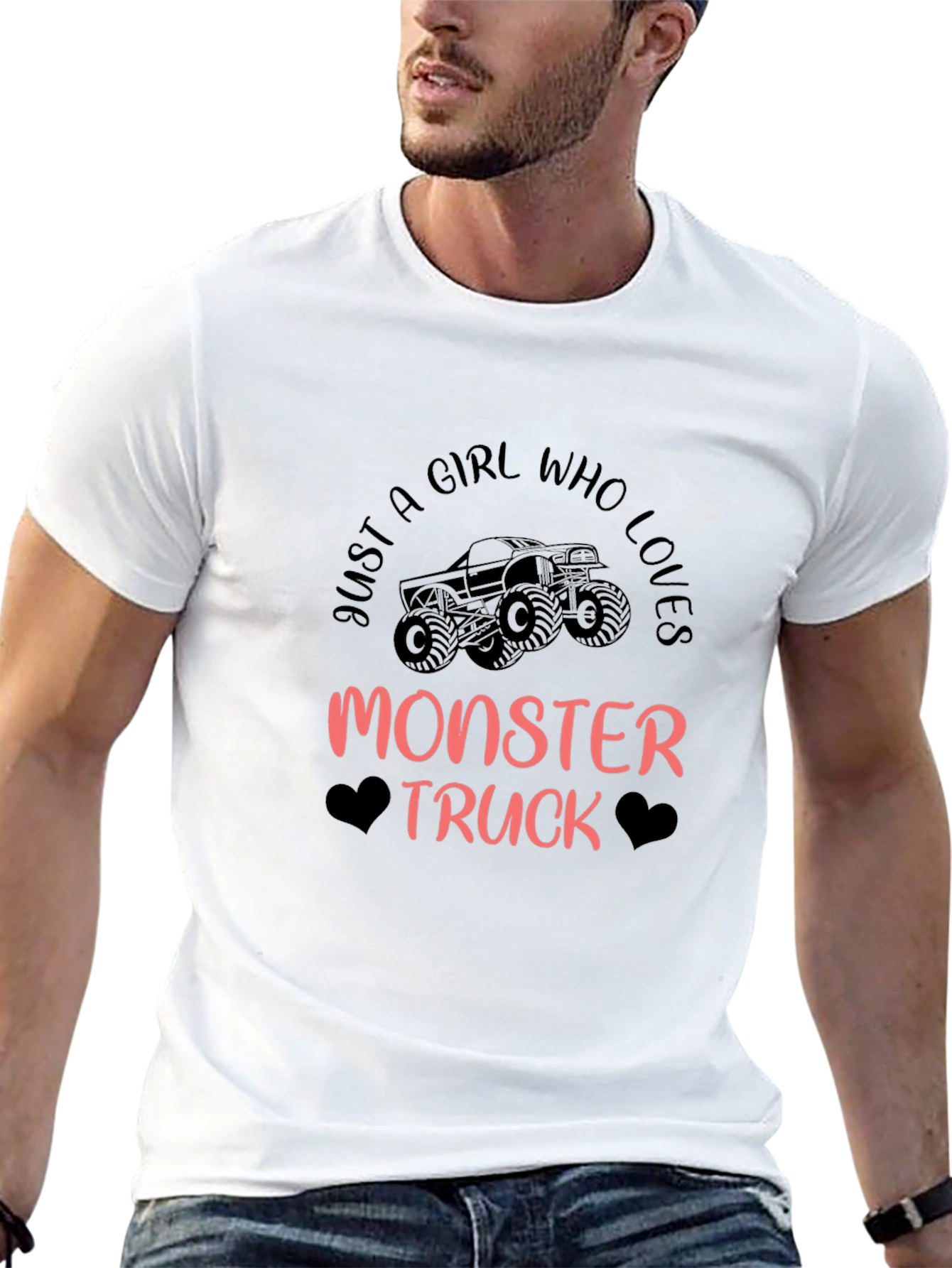 Monster Truck Girls Black Graphic Tee