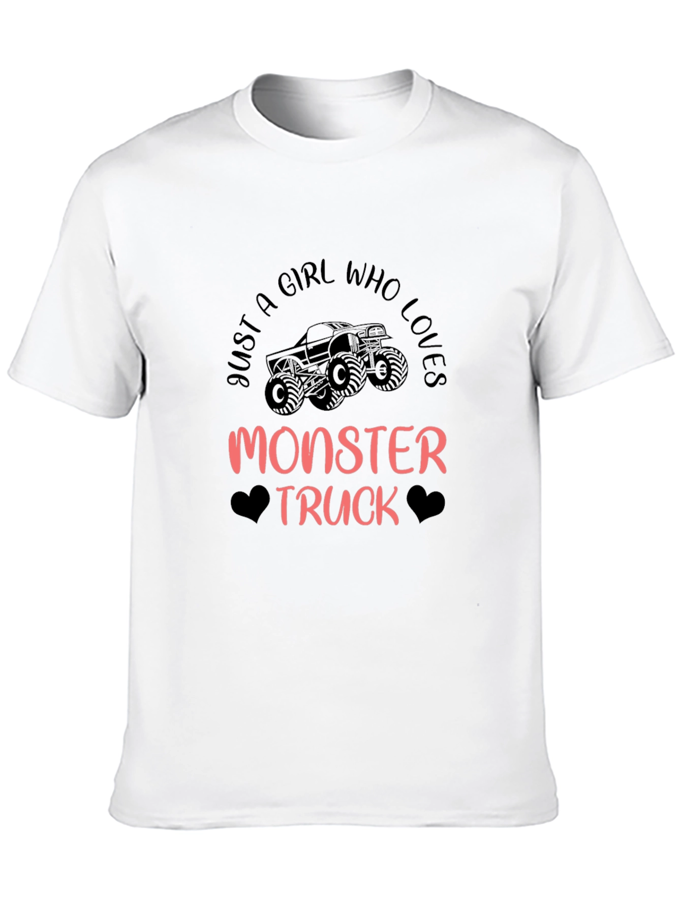 Monster Truck Girls Black Graphic Tee