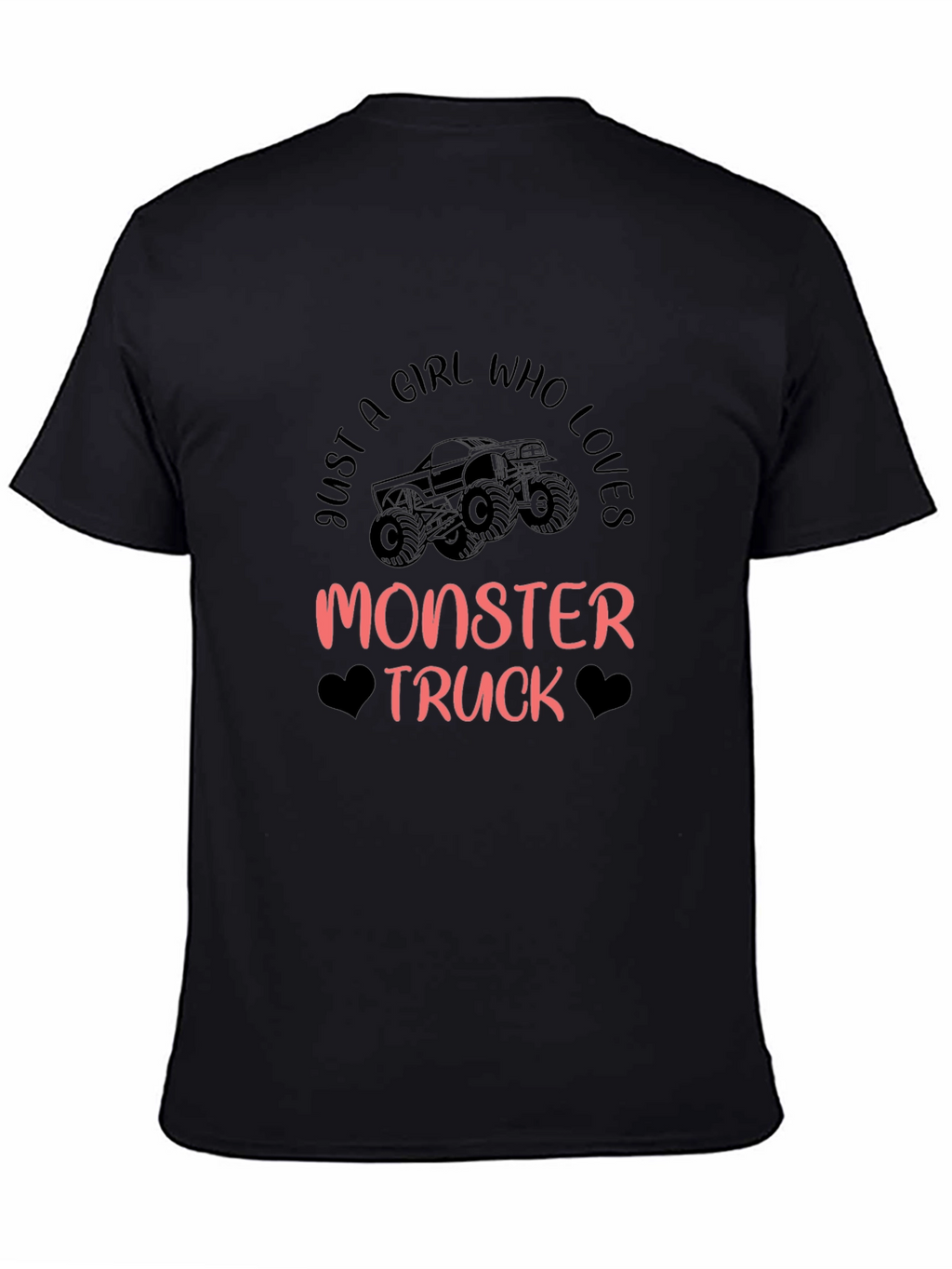Monster Truck Girls Black Graphic Tee
