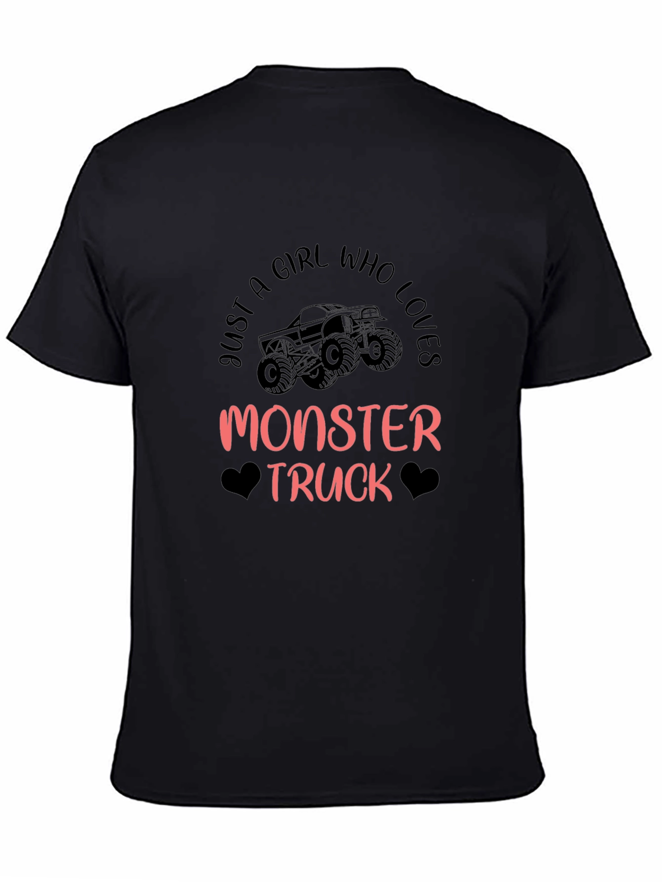 Monster Truck Girls Black Graphic Tee