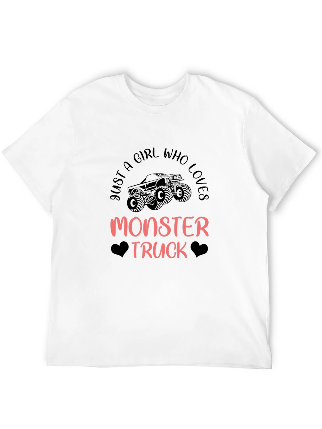 Monster Truck Girls Black Graphic Tee