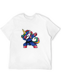 Karate Unicorn Mens Black T-Shirt