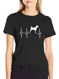 Dog Heartbeat Graphic Tee - Mens Casual T-Shirt