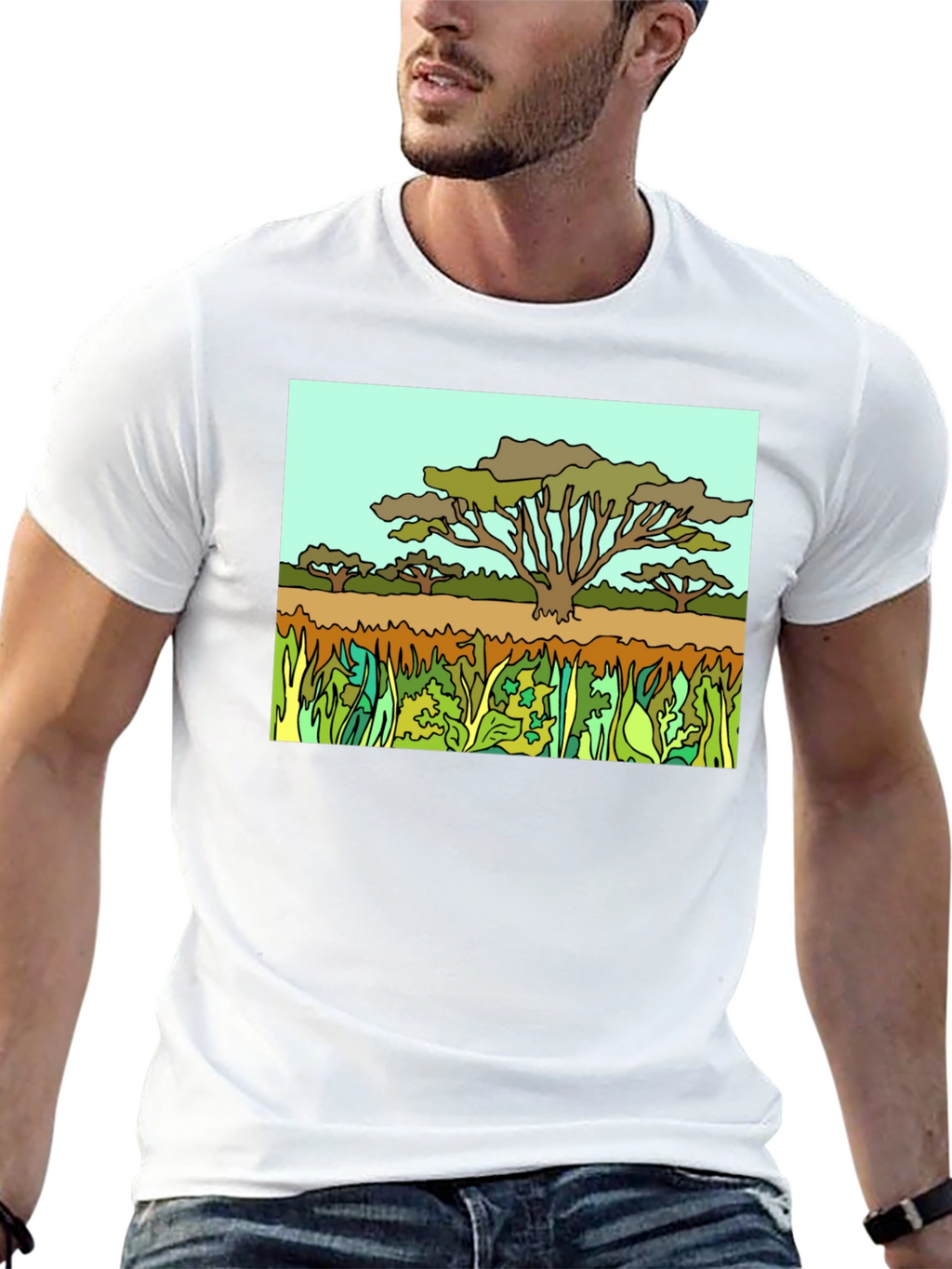 Savanna Tree Graphic T-Shirt - Nature Inspired Tee