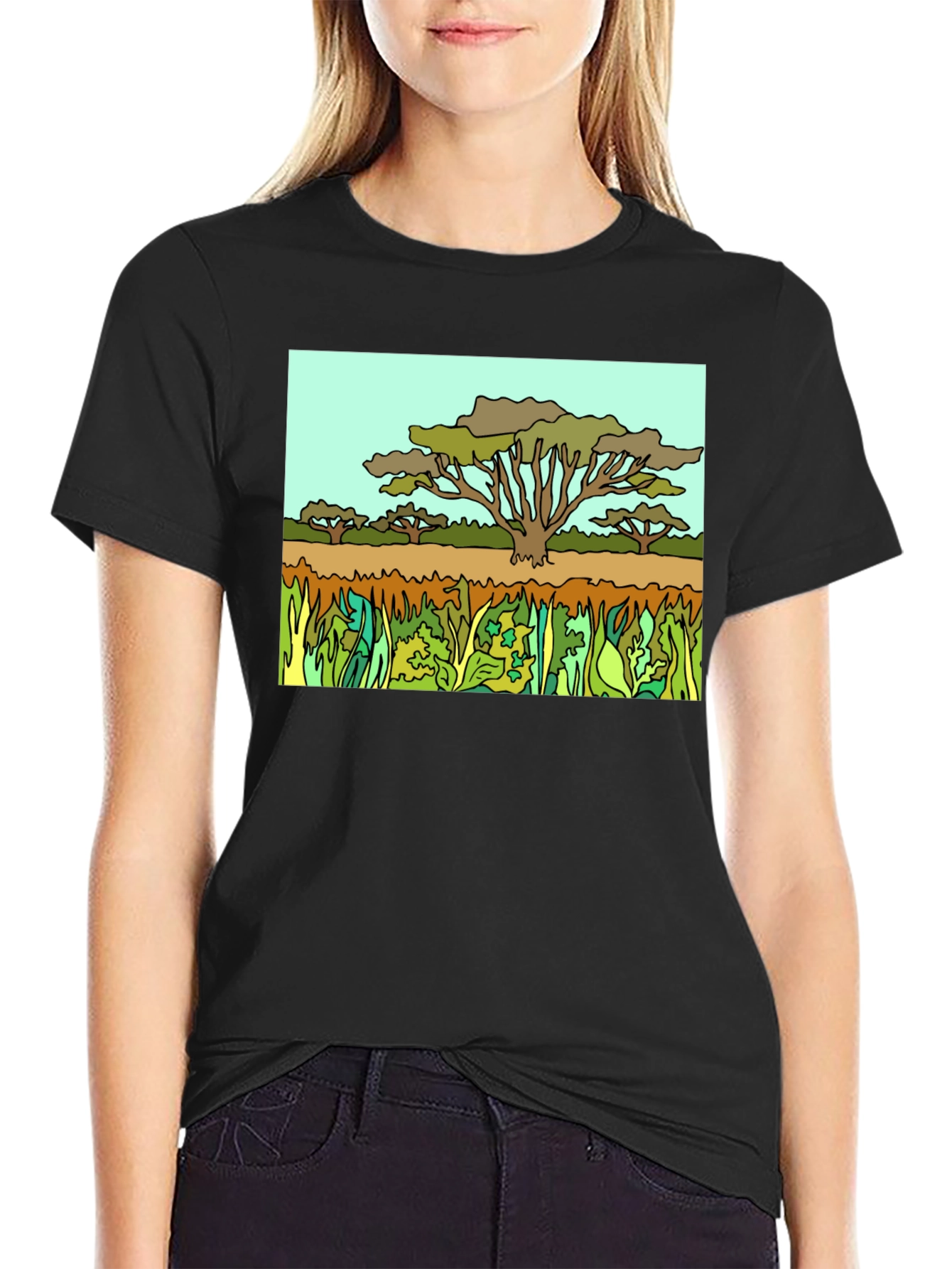 Savanna Tree Graphic T-Shirt - Nature Inspired Tee