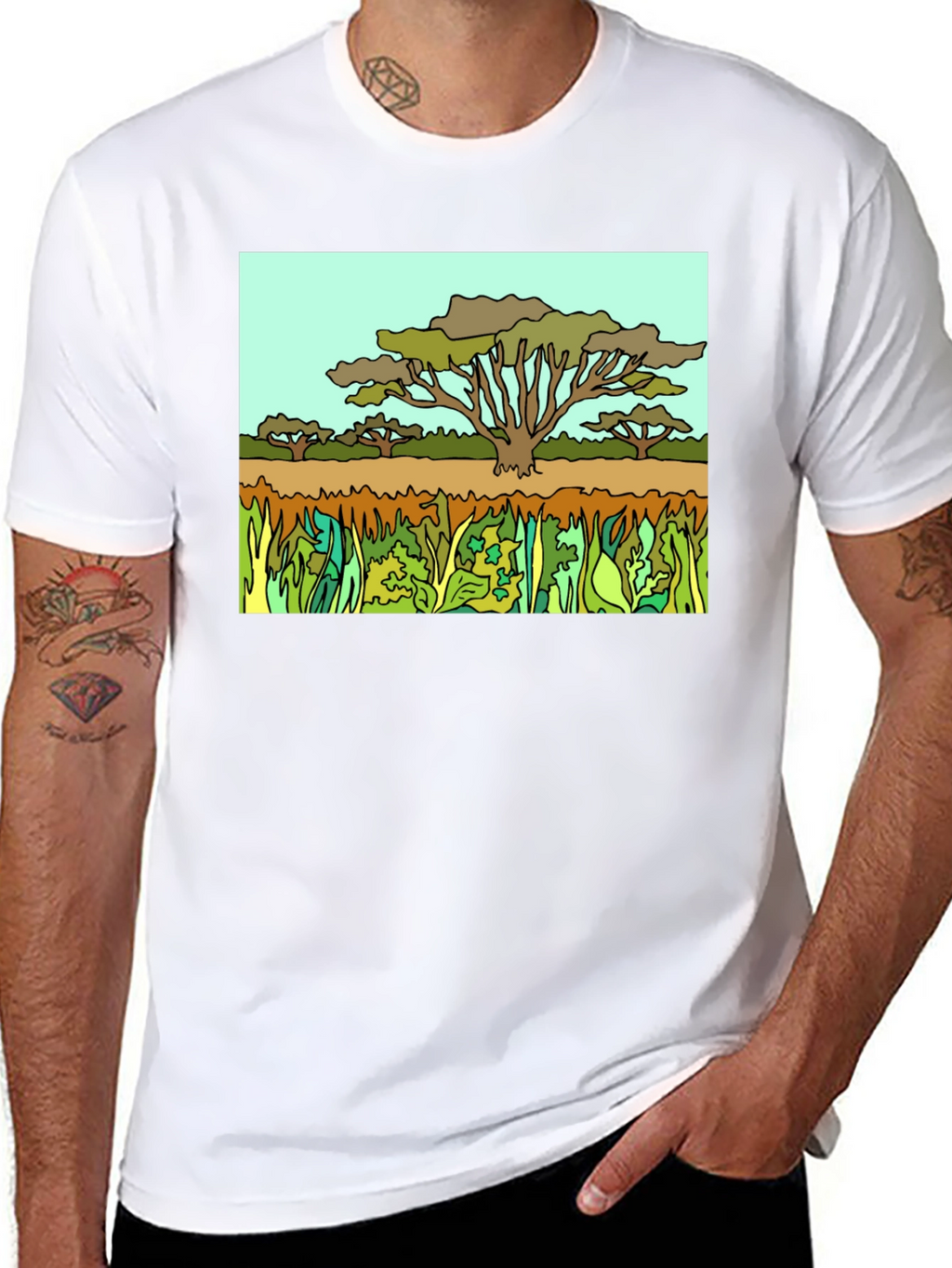 Savanna Tree Graphic T-Shirt - Nature Inspired Tee