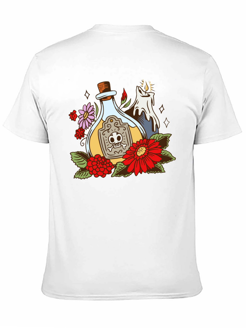 Poison Bottle Floral Graphic T-Shirt