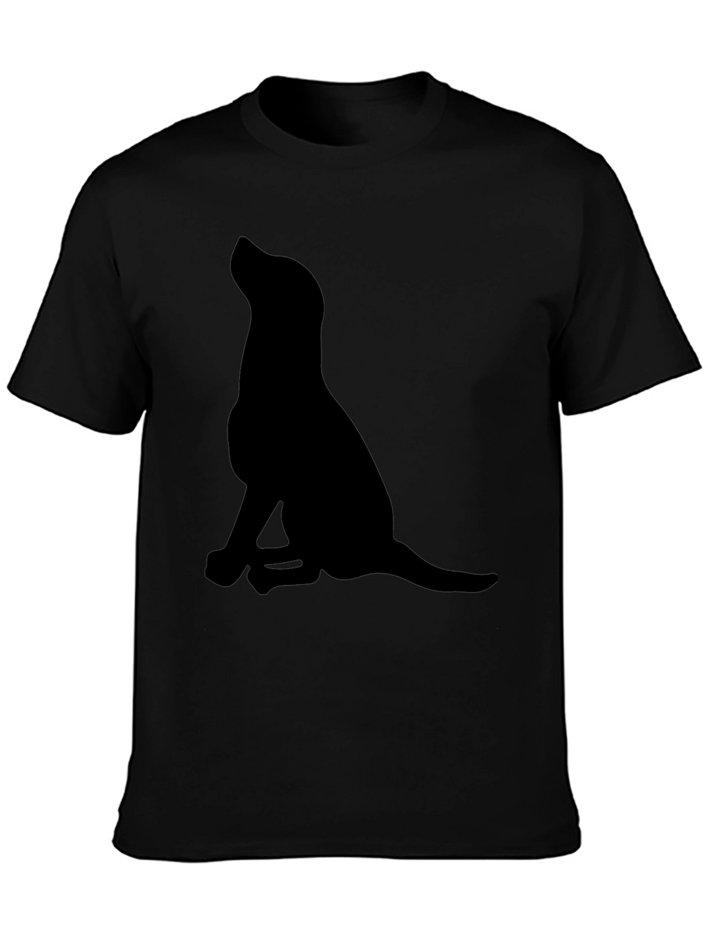 Dog Silhouette Black T-Shirt - Mens Graphic Tee