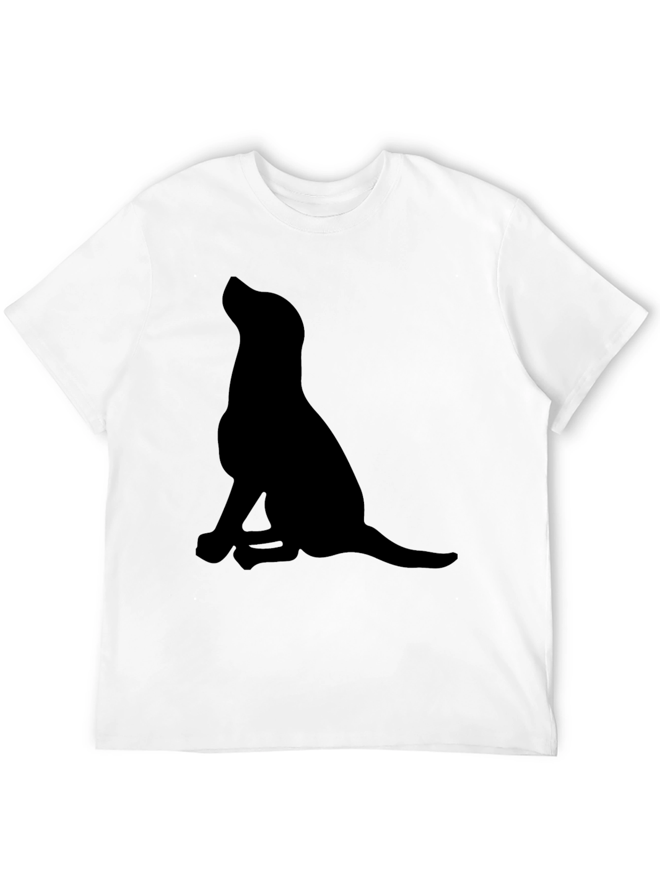Dog Silhouette Black T-Shirt - Mens Graphic Tee