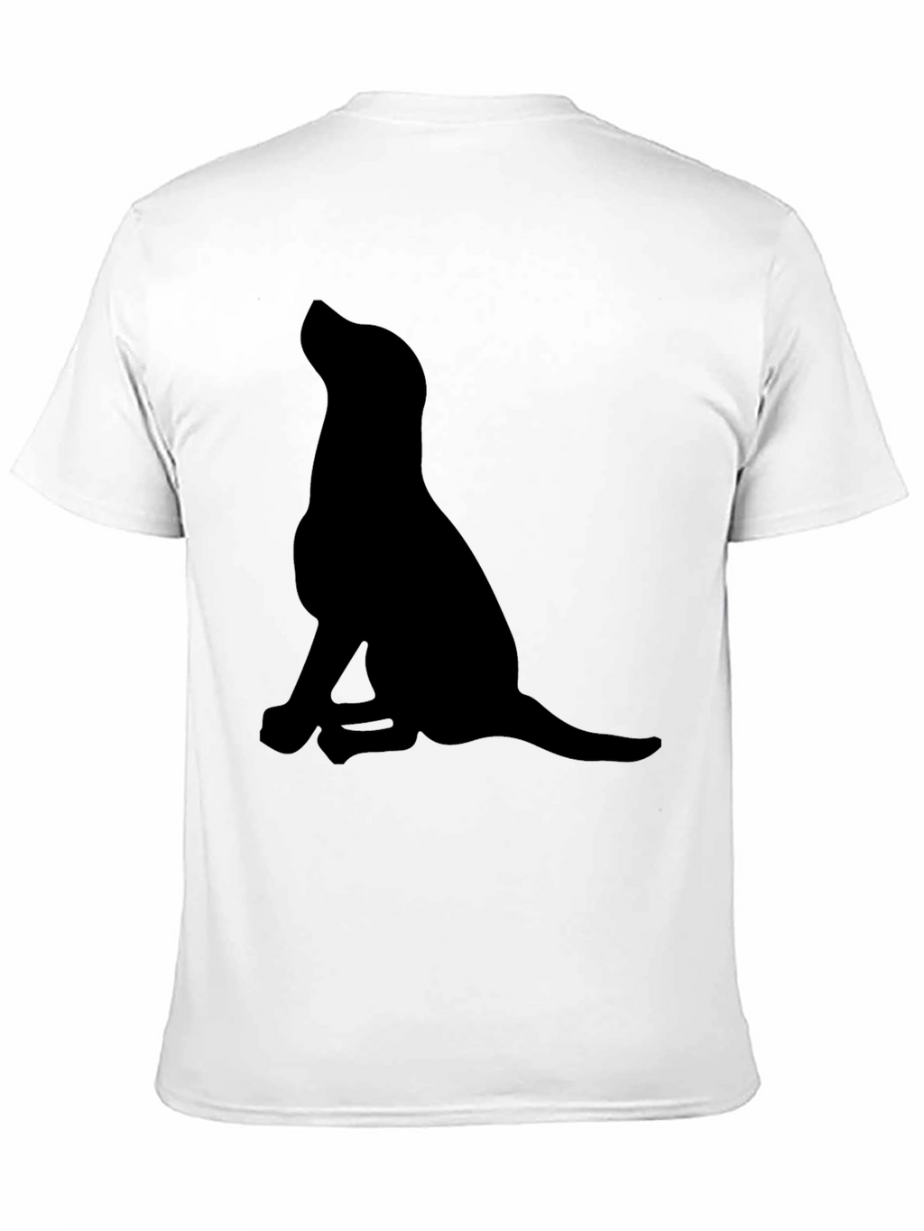Dog Silhouette Black T-Shirt - Mens Graphic Tee