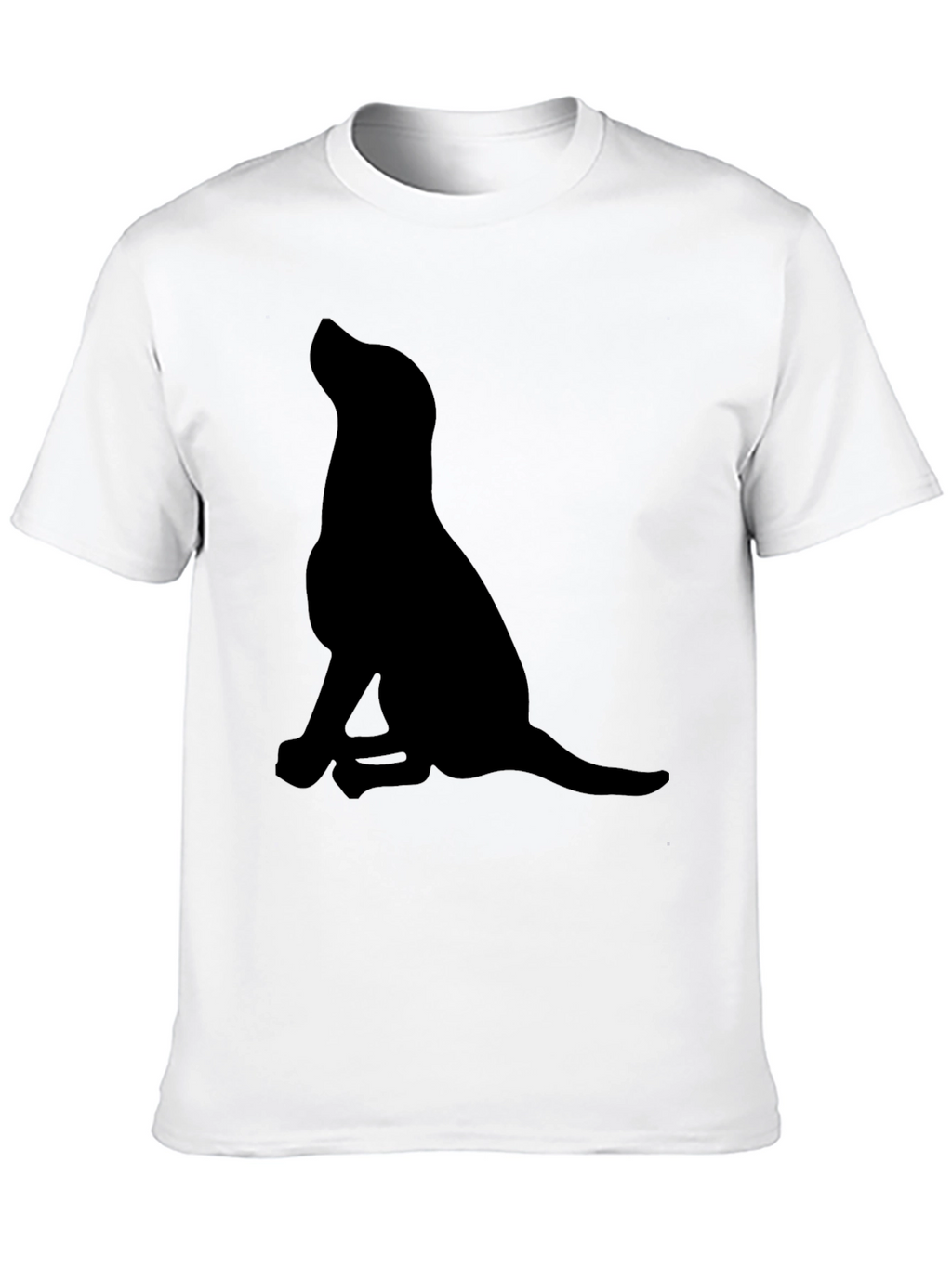 Dog Silhouette Black T-Shirt - Mens Graphic Tee