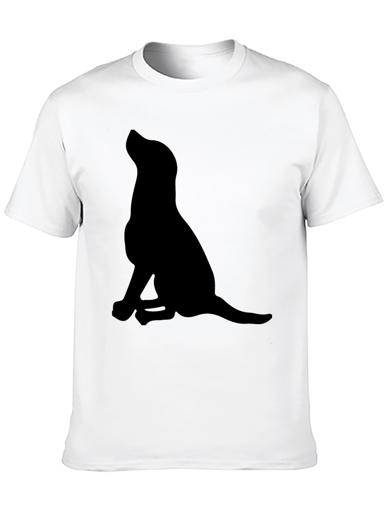 Dog Silhouette Black T-Shirt - Mens Graphic Tee