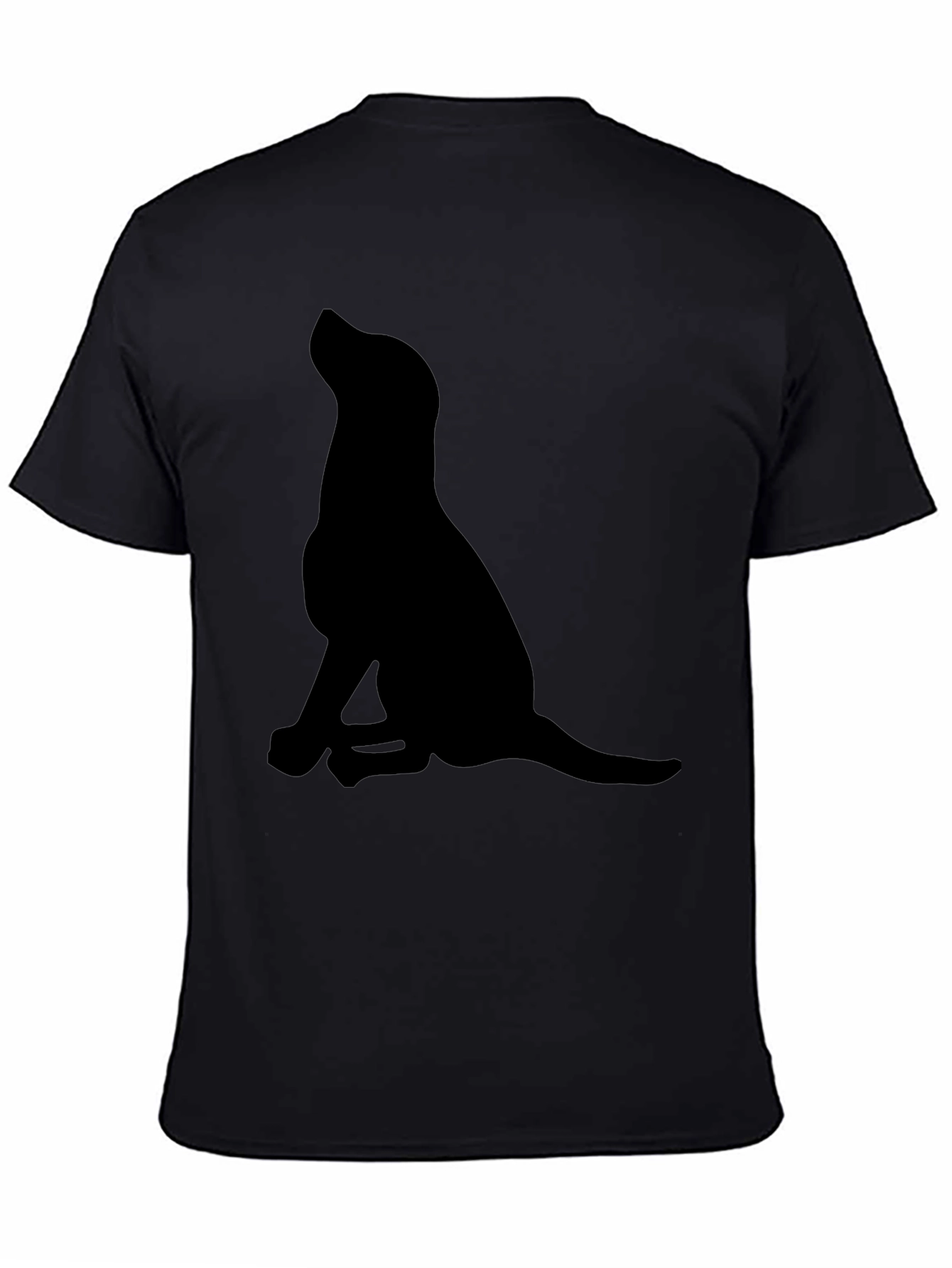Dog Silhouette Black T-Shirt - Mens Graphic Tee