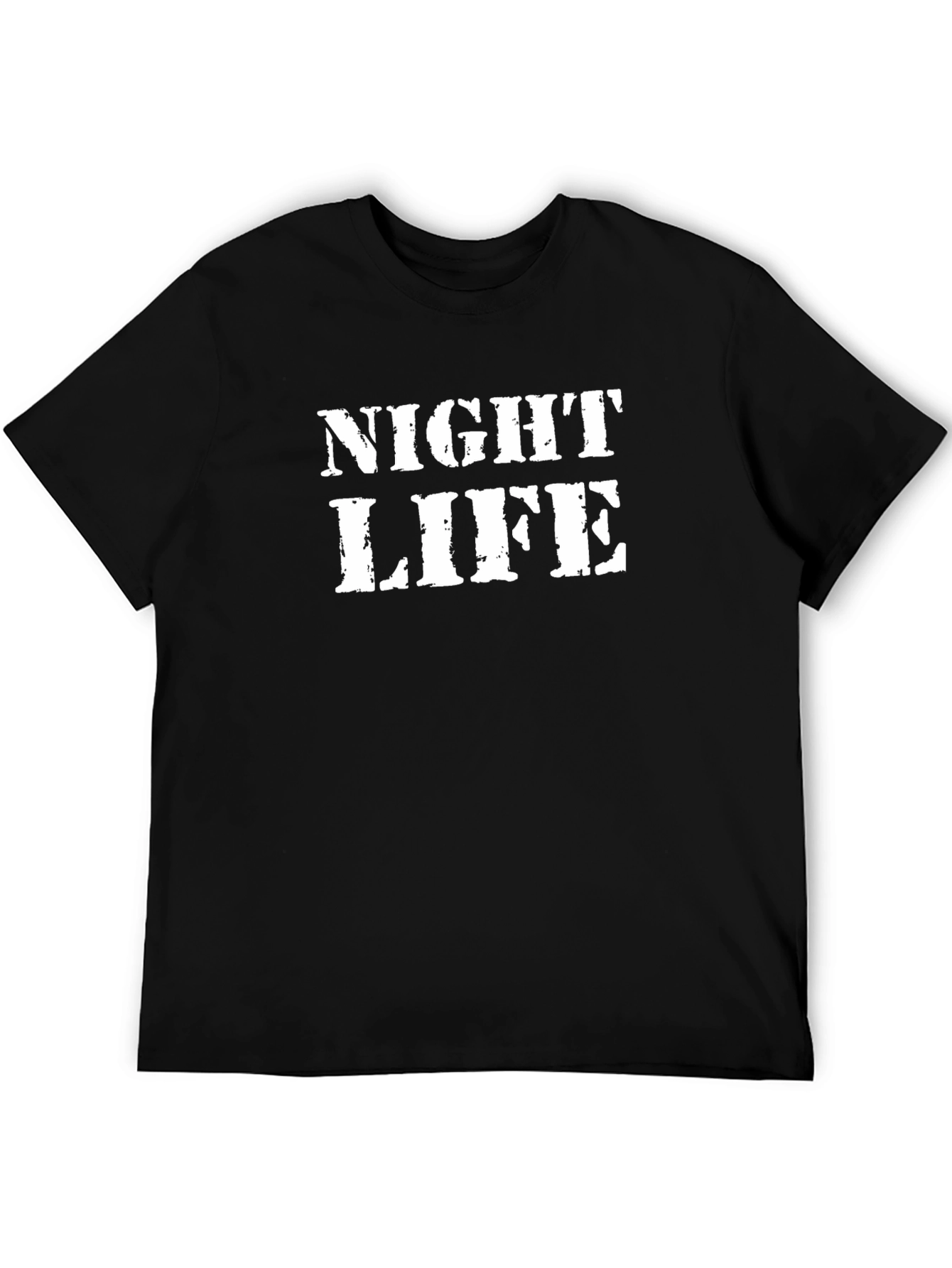 Night Life Black Graphic T-Shirt