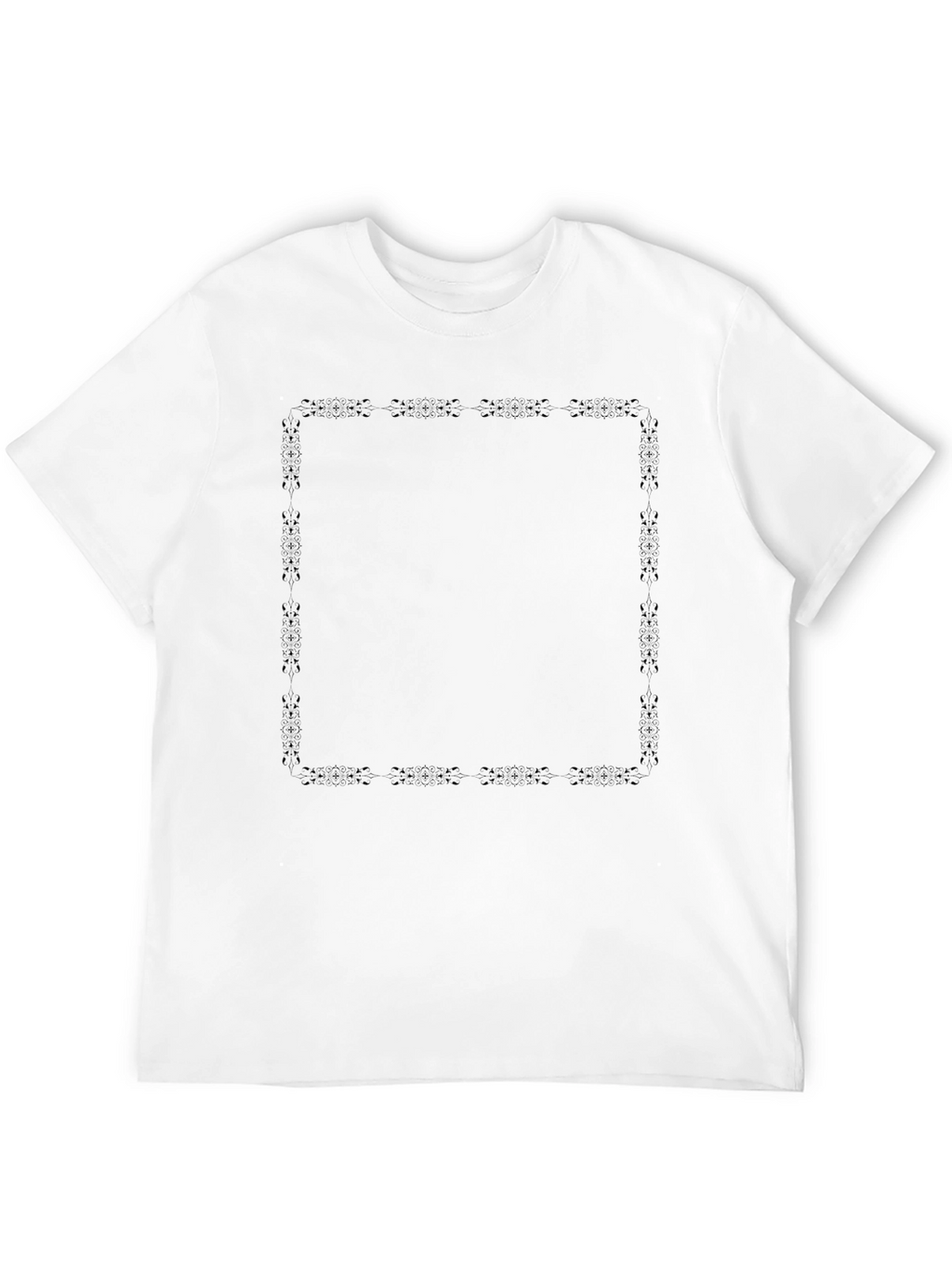 Black Graphic T-Shirt - Abstract Square Design