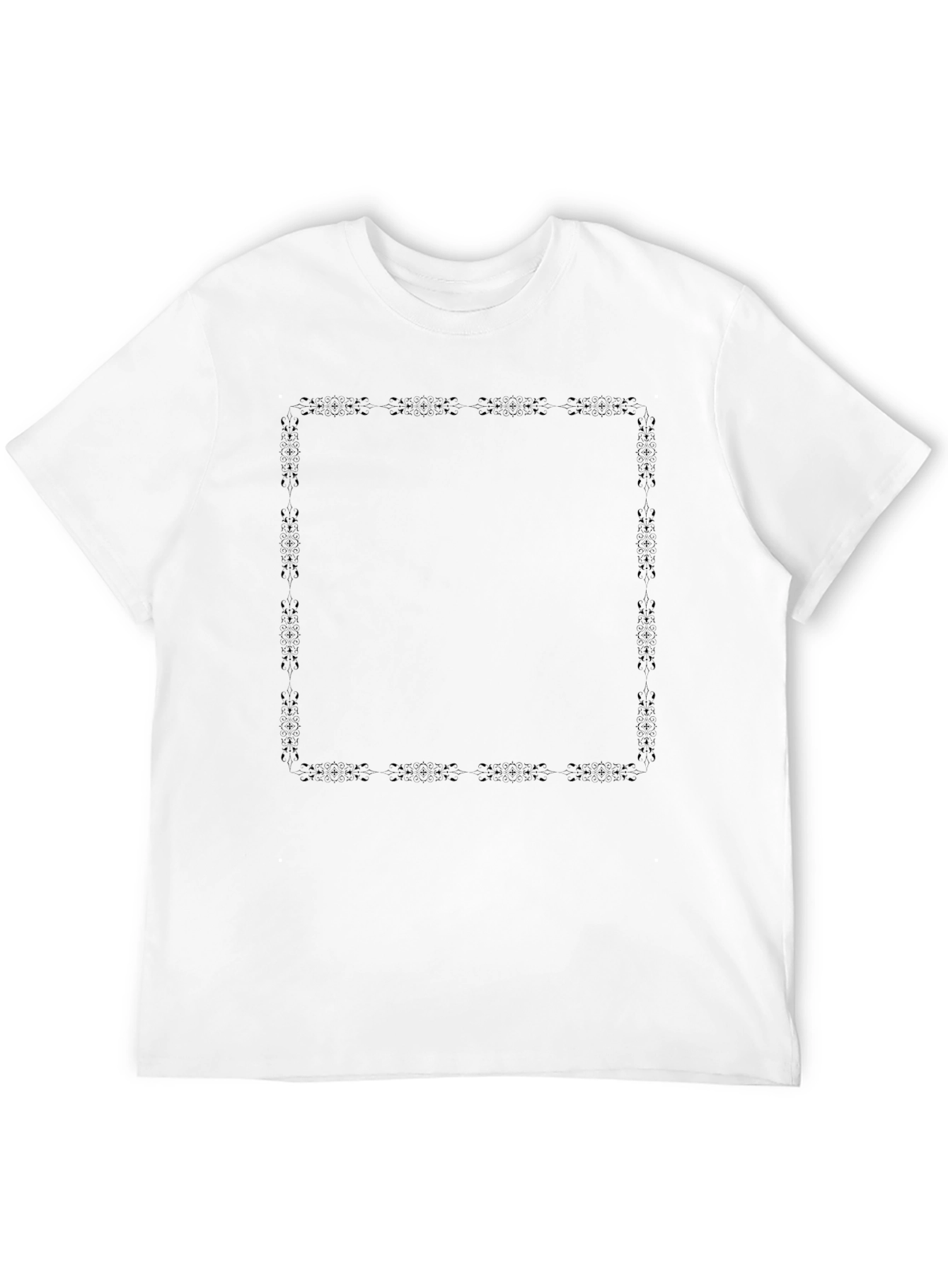 Black Graphic T-Shirt - Abstract Square Design