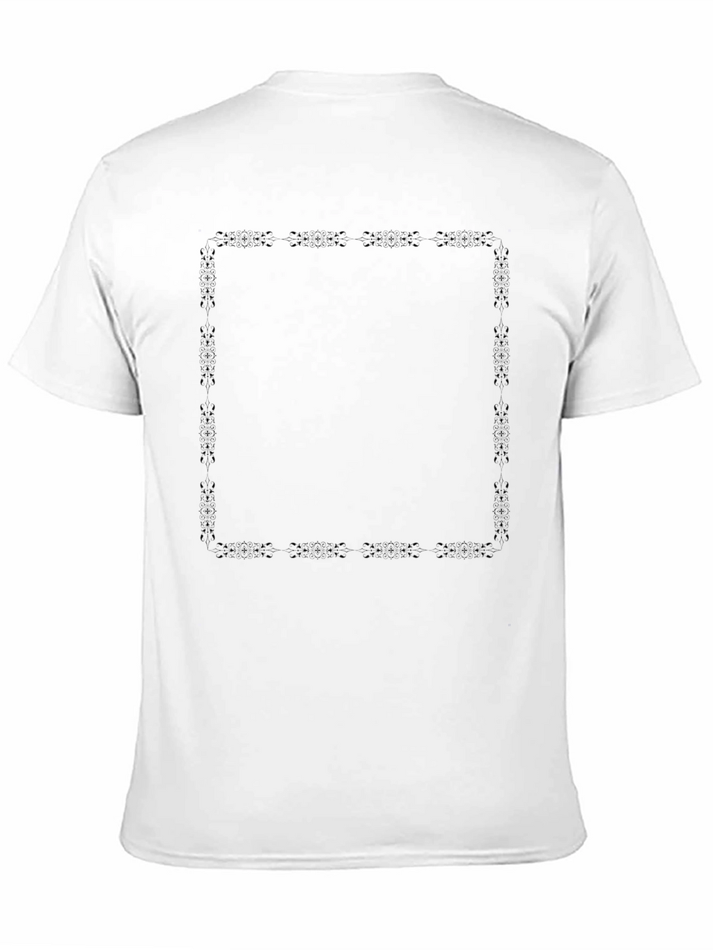 Black Graphic T-Shirt - Abstract Square Design