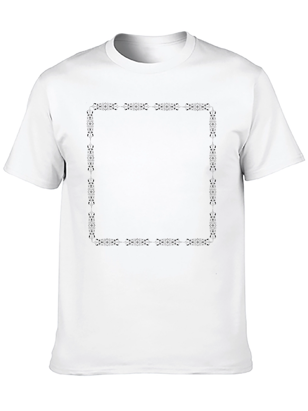 Black Graphic T-Shirt - Abstract Square Design