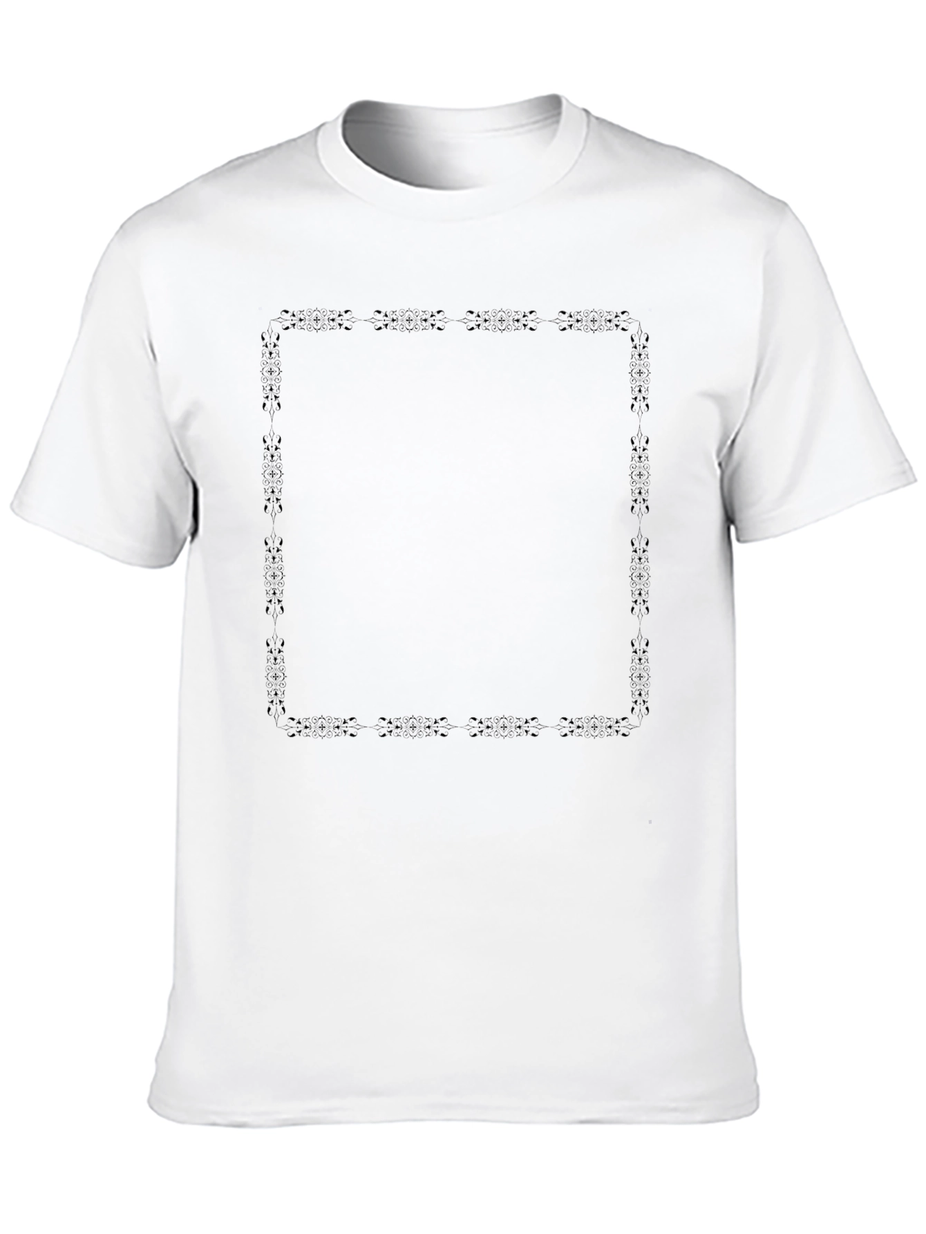 Black Graphic T-Shirt - Abstract Square Design