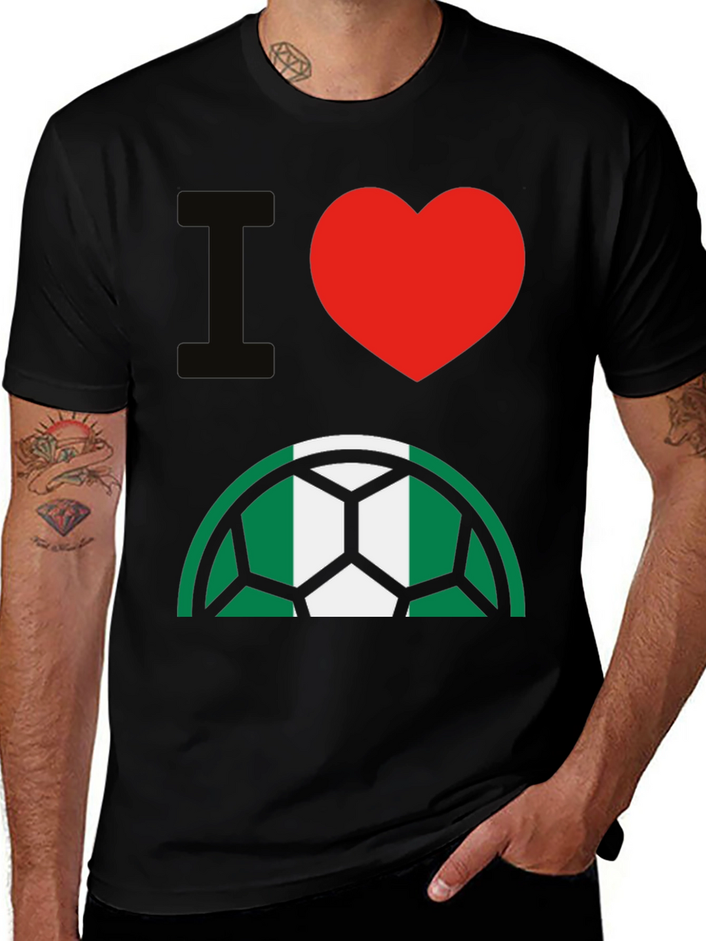 I Love Nigeria Soccer T-Shirt