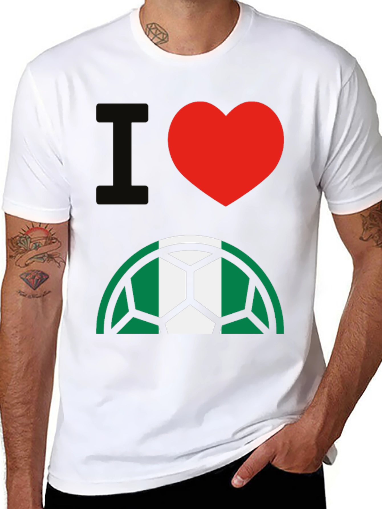 I Love Nigeria Soccer T-Shirt