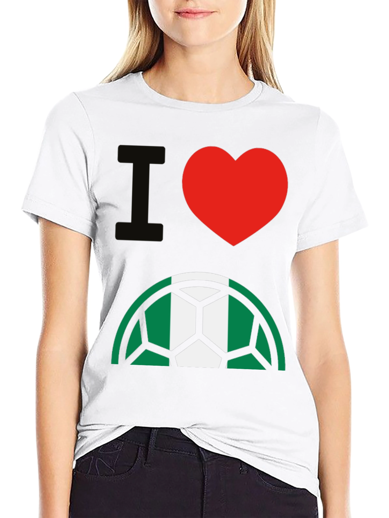 I Love Nigeria Soccer T-Shirt