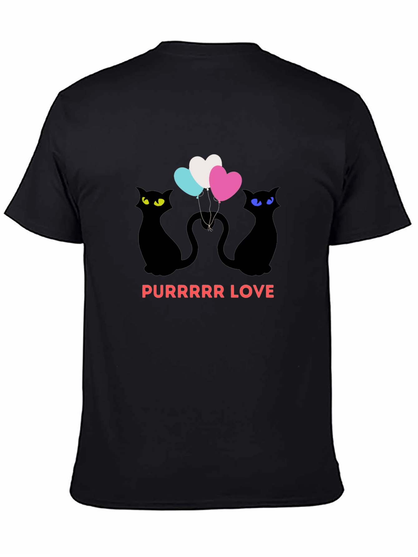 Purrrr Love Black T-Shirt