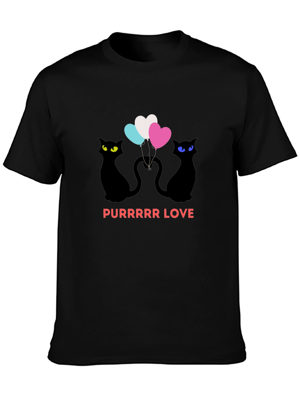 Purrrr Love Black T-Shirt