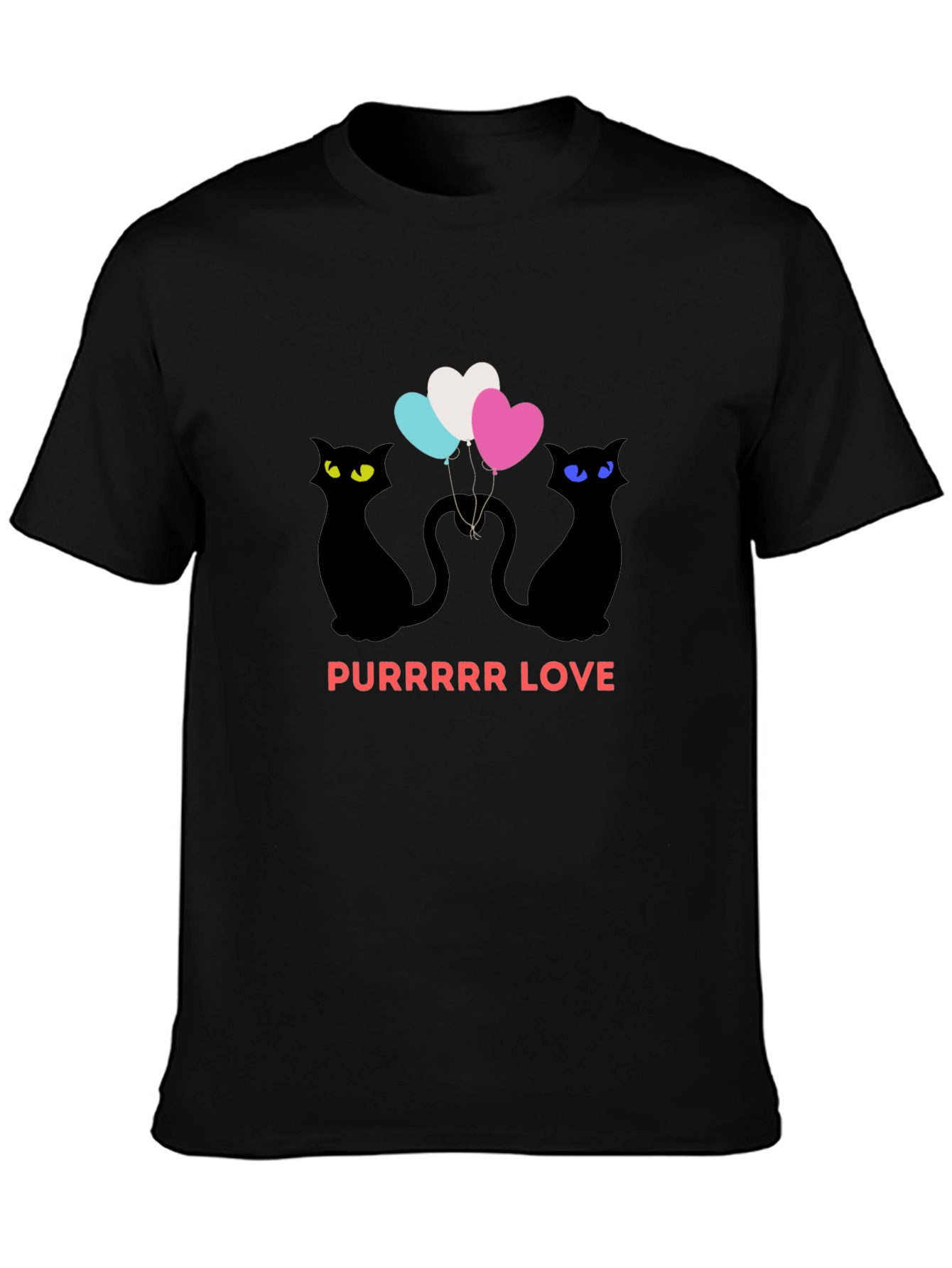 Purrrr Love Black T-Shirt