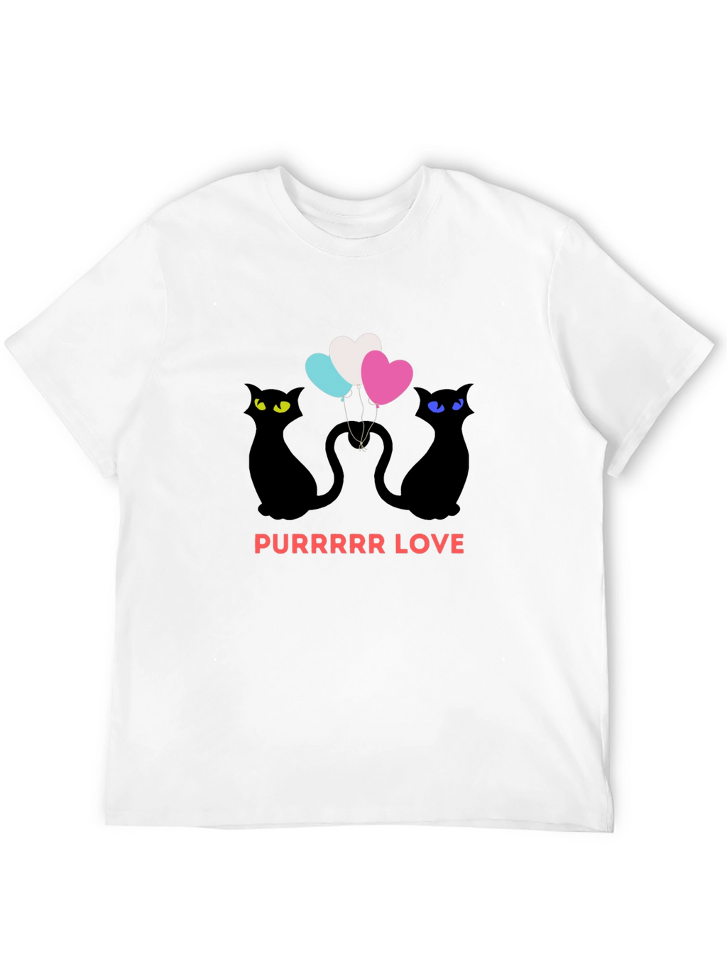 Purrrr Love Black T-Shirt