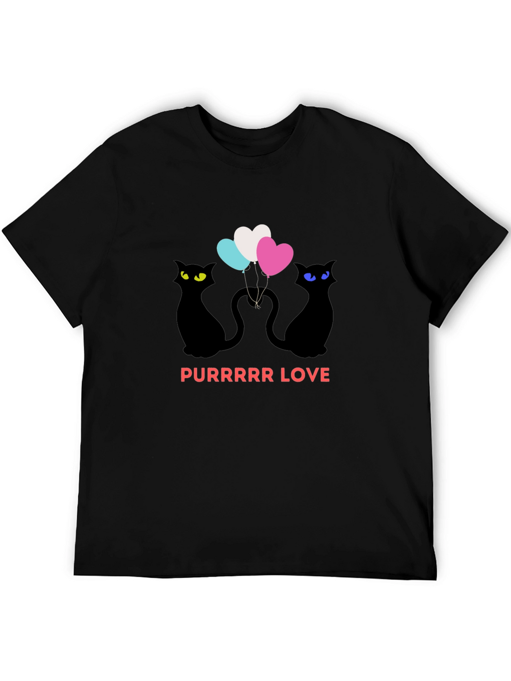 Purrrr Love Black T-Shirt