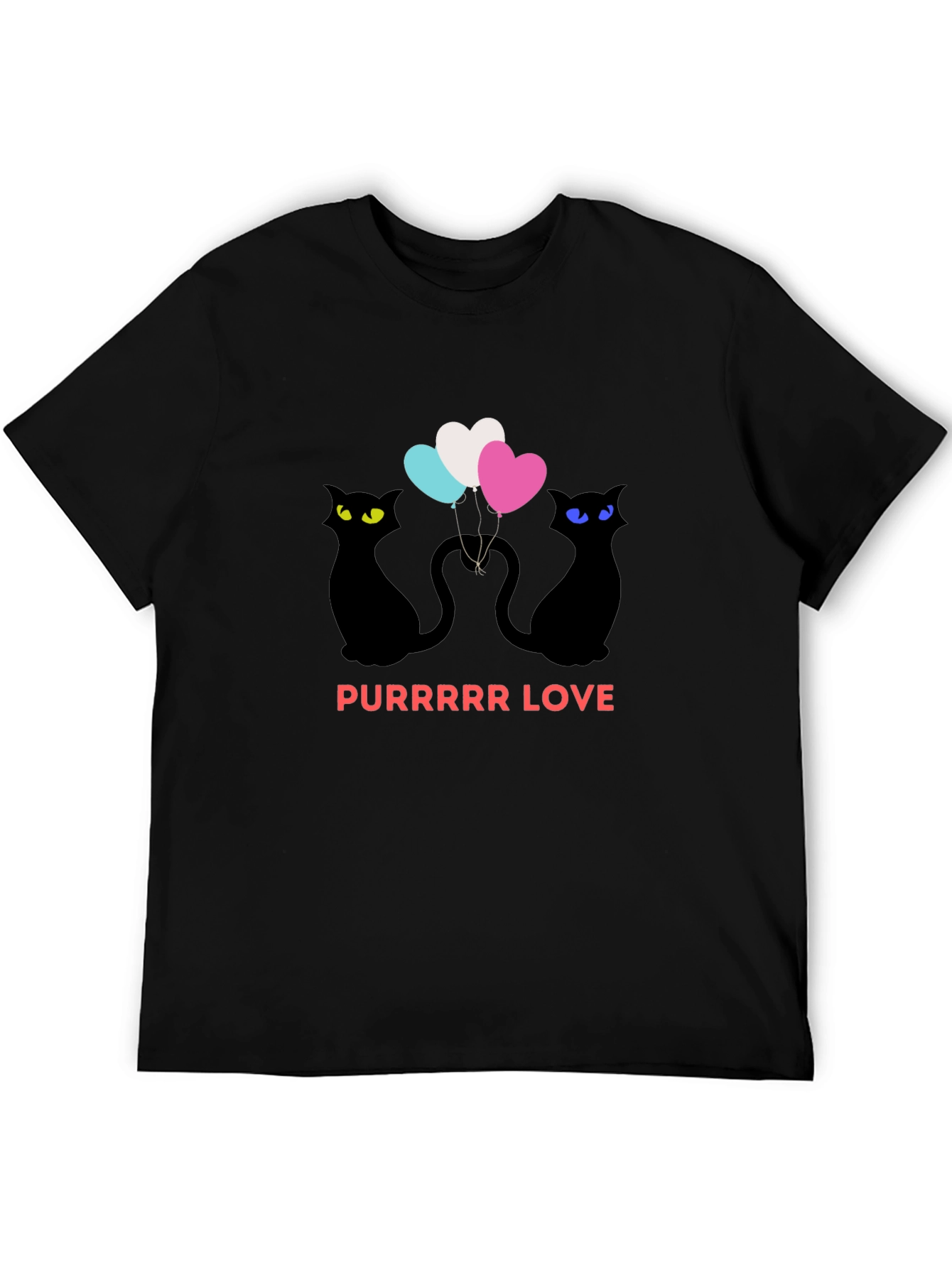 Purrrr Love Black T-Shirt