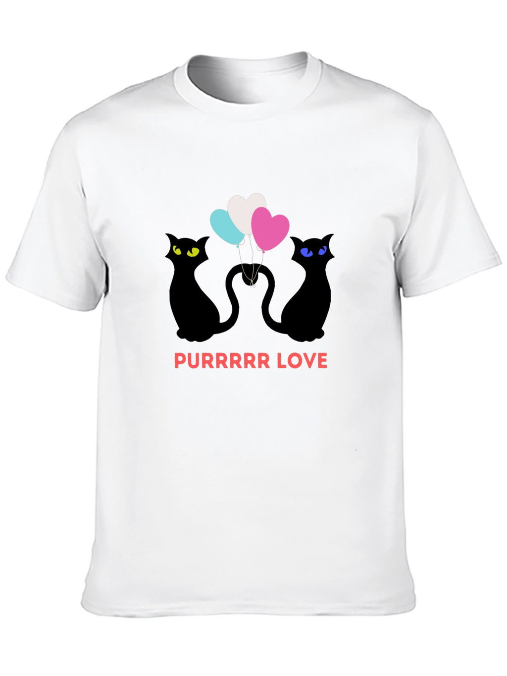 Purrrr Love Black T-Shirt