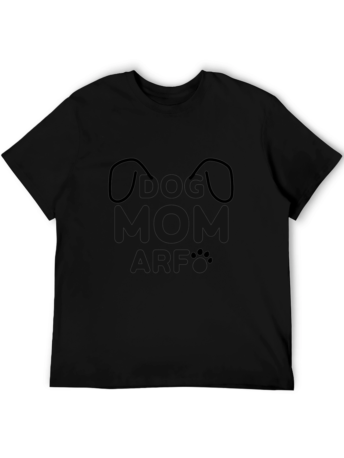 Dog Mom Graphic T-Shirt - Black Casual Tee