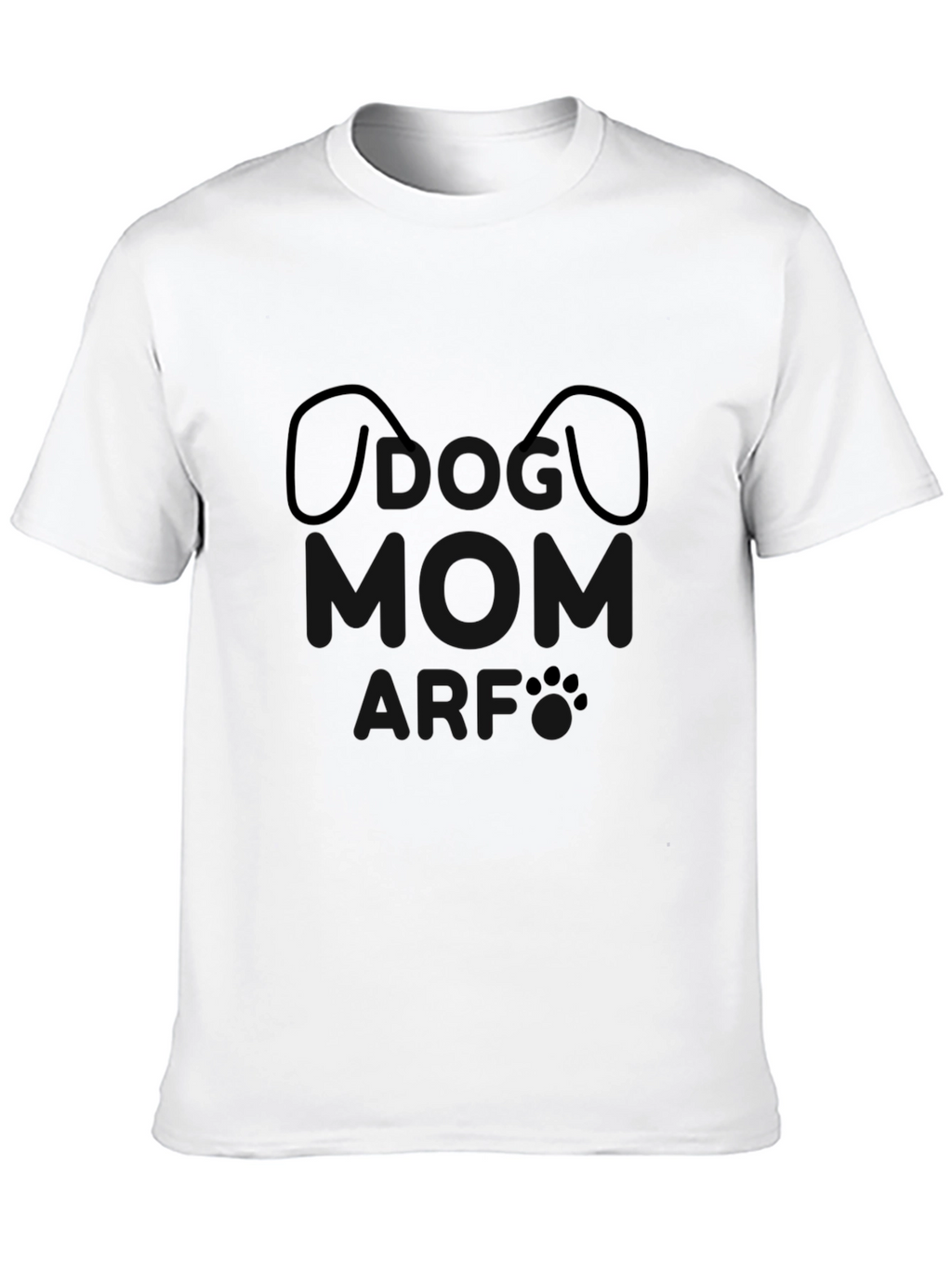 Dog Mom Graphic T-Shirt - Black Casual Tee