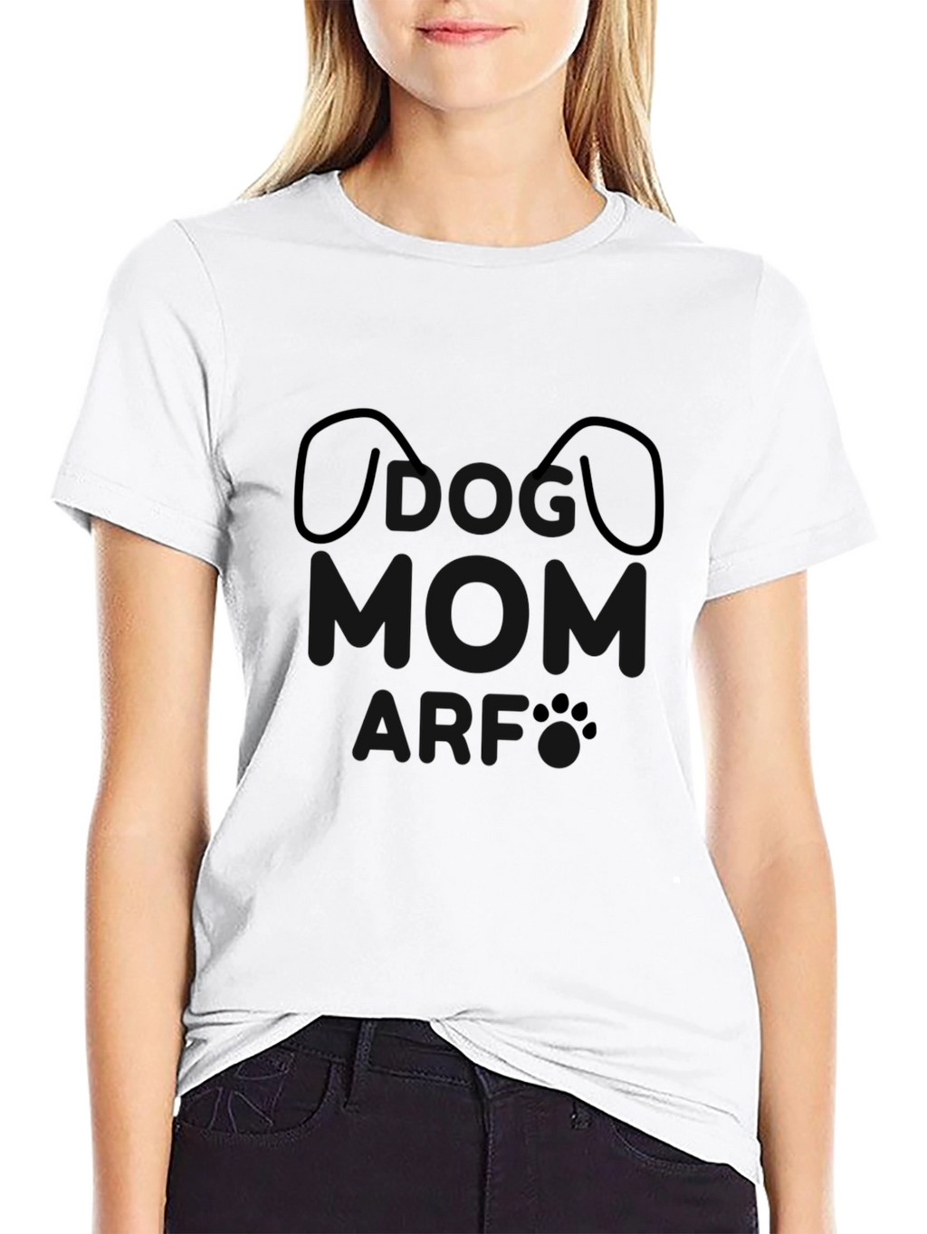 Dog Mom Graphic T-Shirt - Black Casual Tee