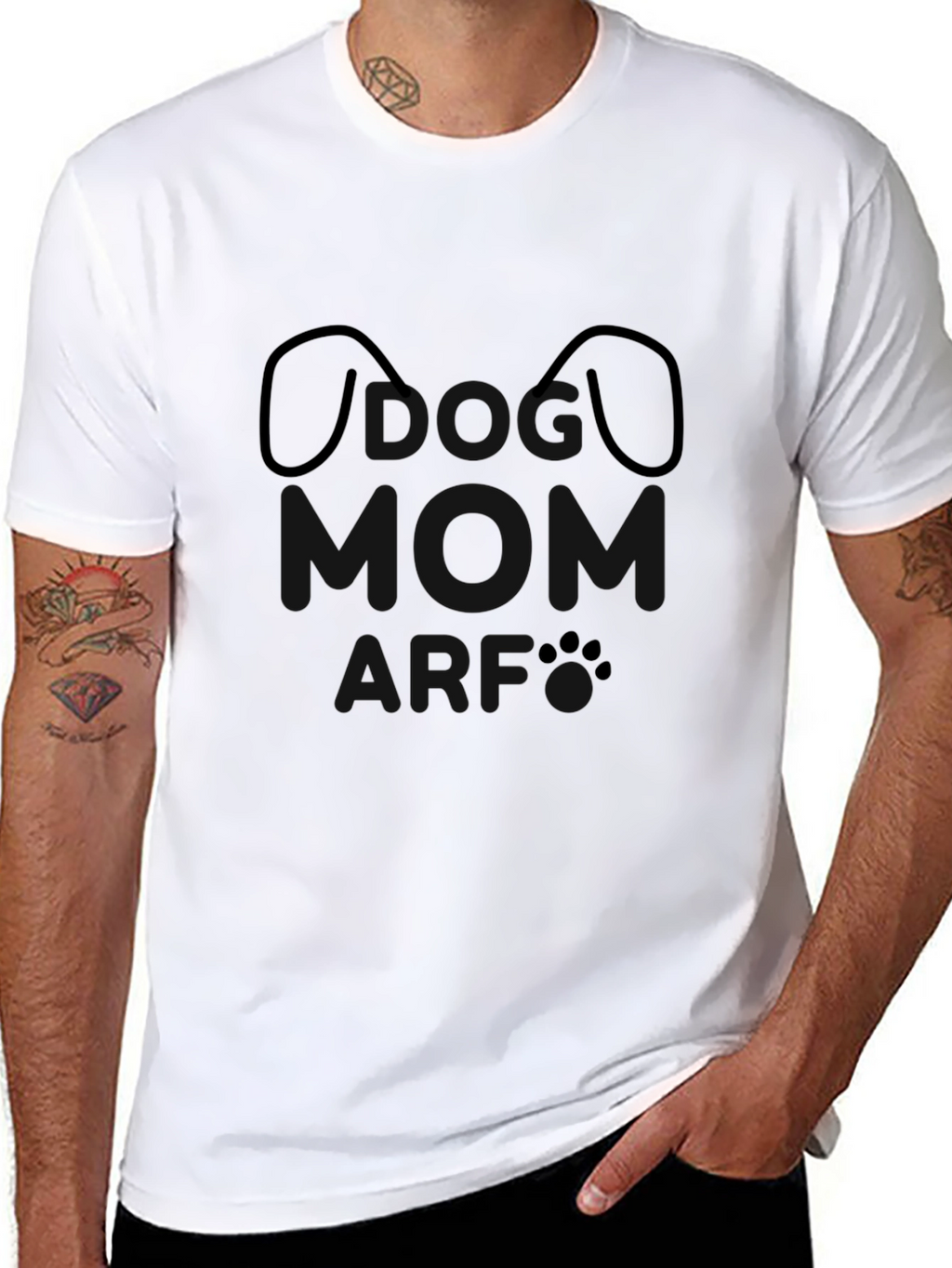 Dog Mom Graphic T-Shirt - Black Casual Tee