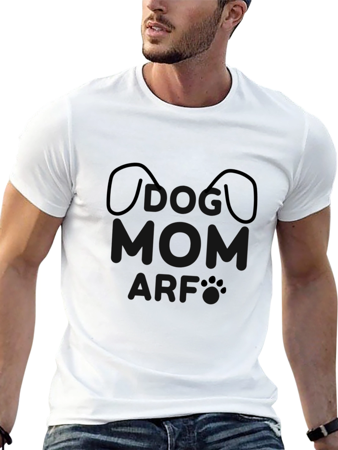 Dog Mom Graphic T-Shirt - Black Casual Tee