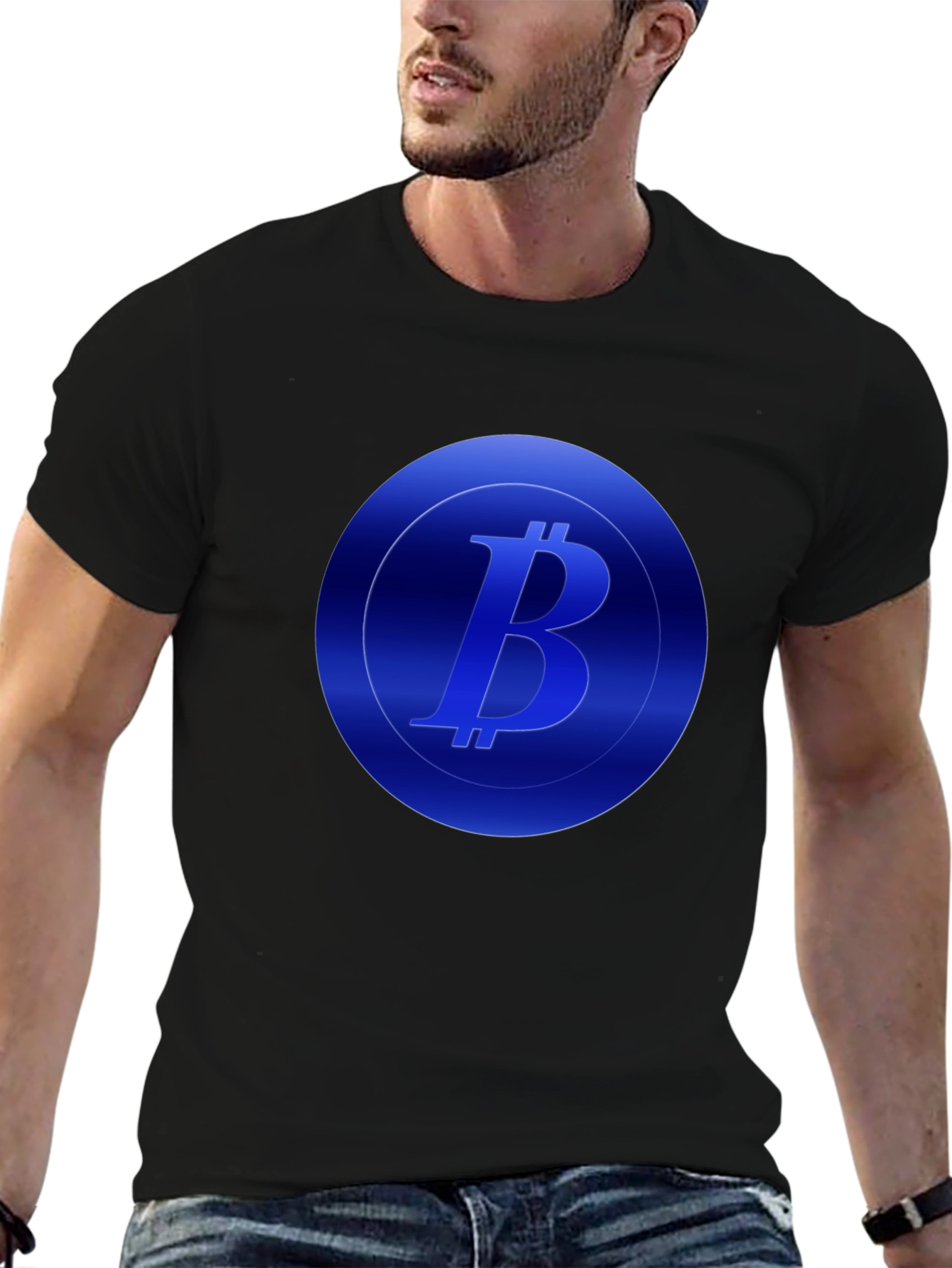 Bitcoin Logo Black T-Shirt - Crypto Fashion